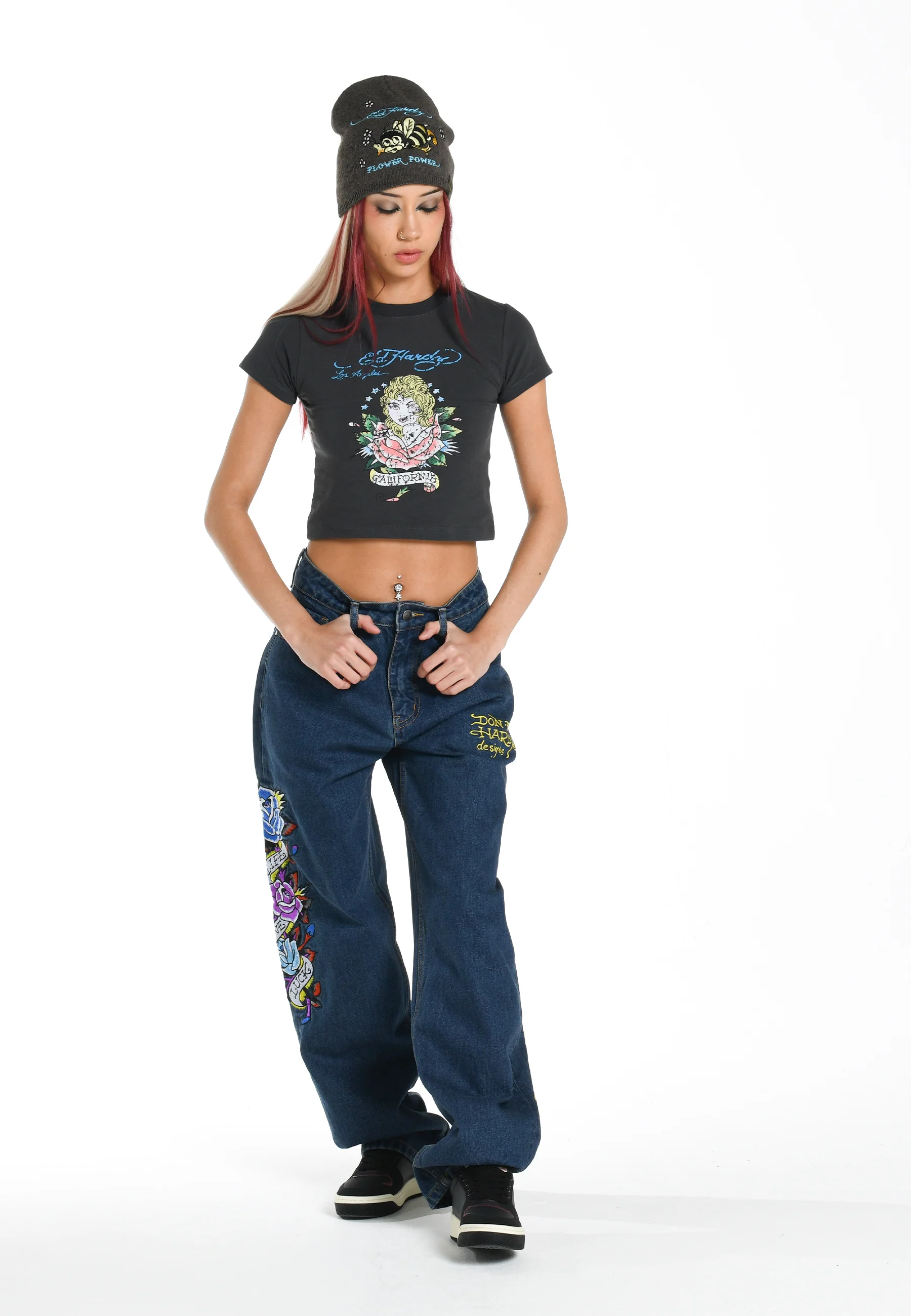 Womens California Dreamer Baby T-Shirt - Black - Image 4