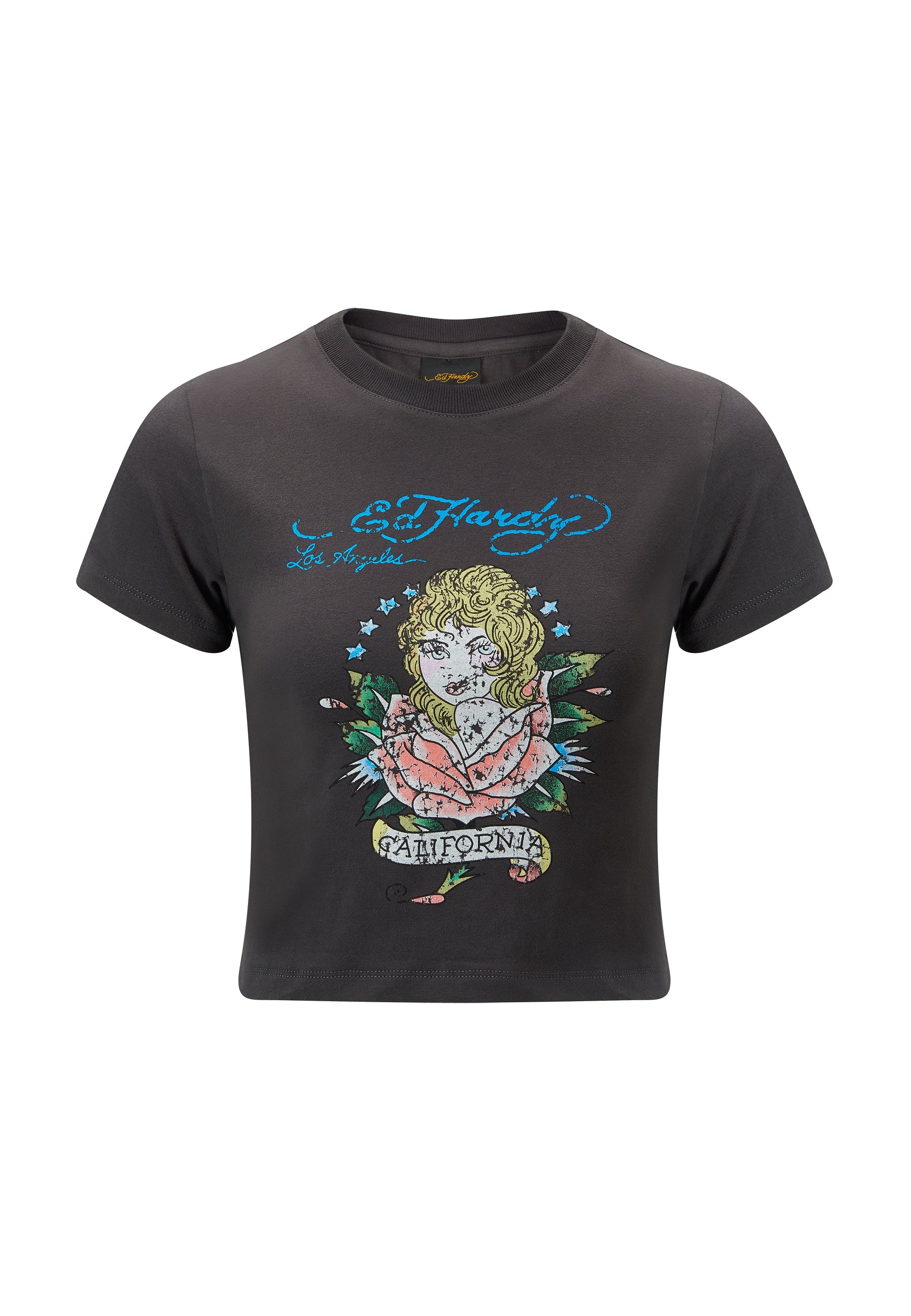 Womens California Dreamer Baby T-Shirt - Black - Image 5