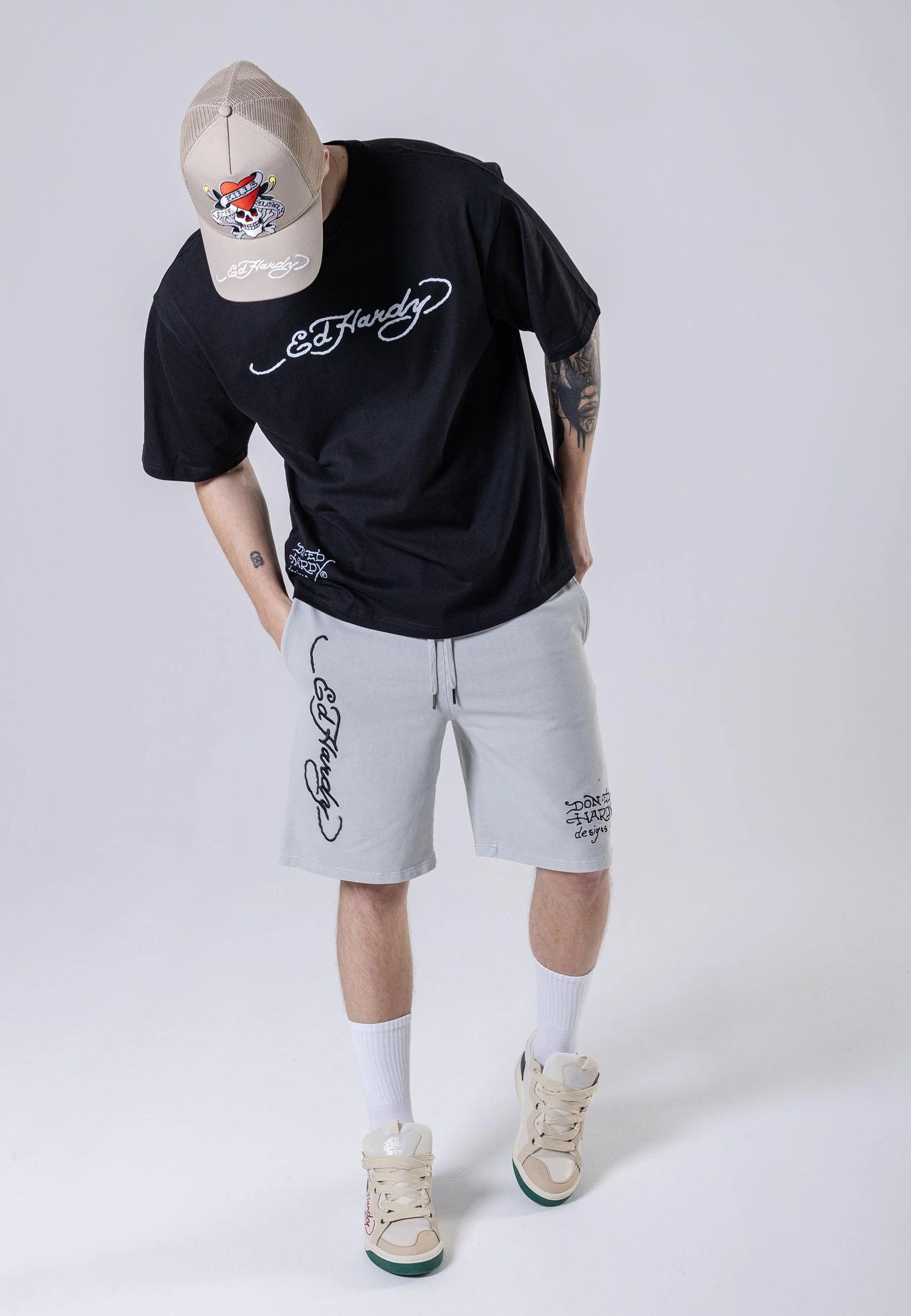 Mens Dragons-Back Tonal T-Shirt - Black - Image 3