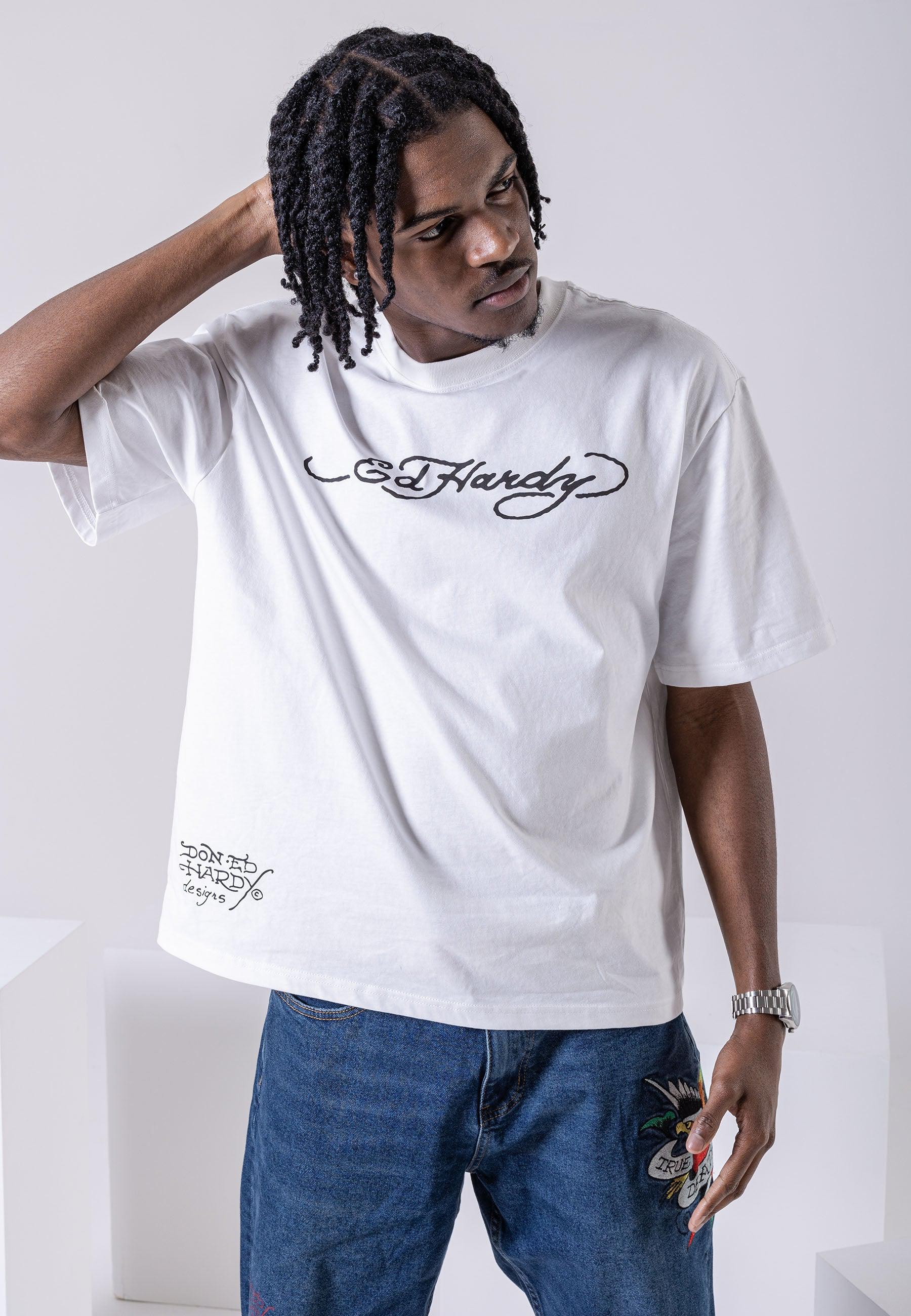 Mens Dragons-Back Tonal T-Shirt - White - Image 3