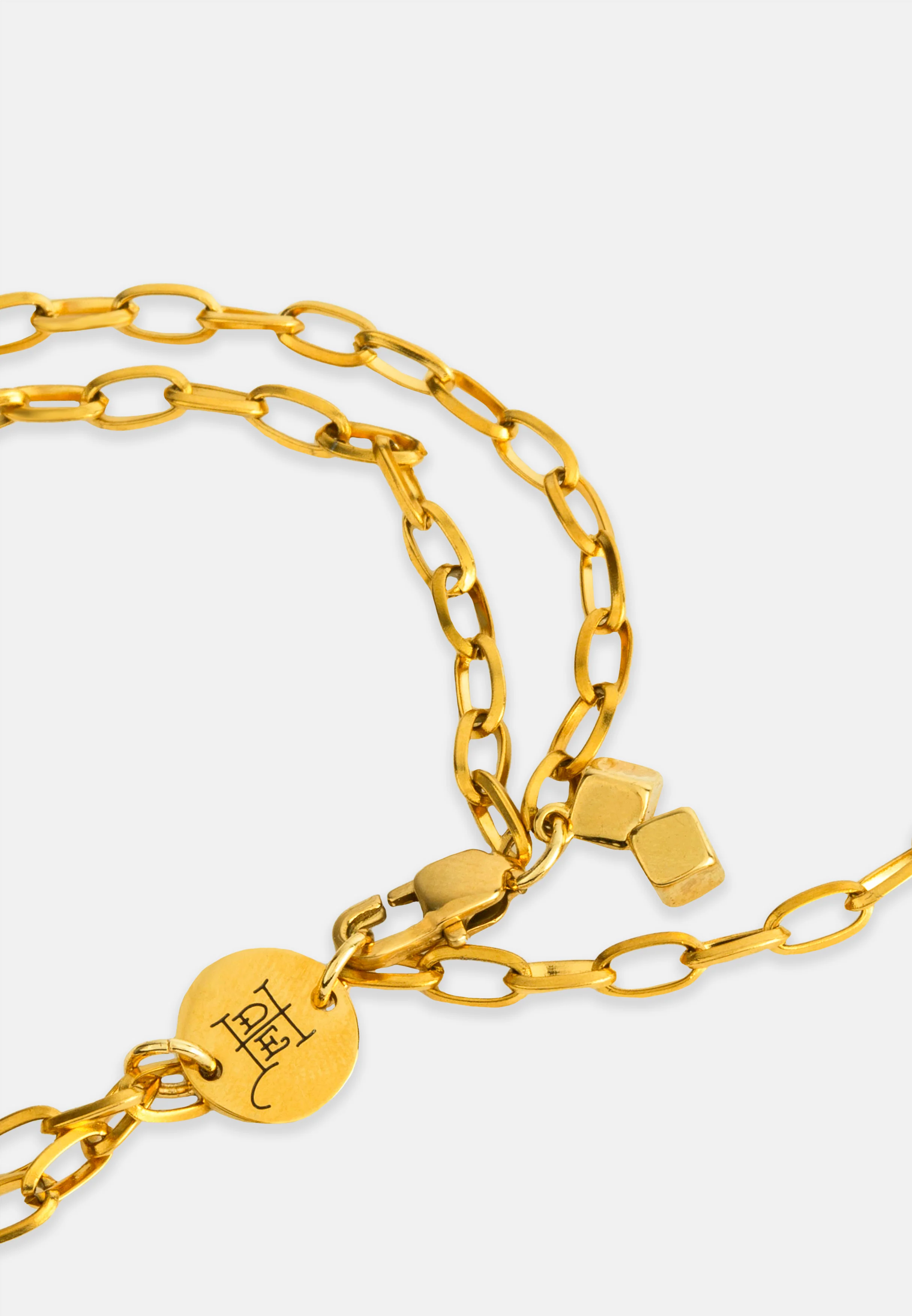 Ed Hardy Multirow Flaming Charms Bracelet - Gold - Image 3