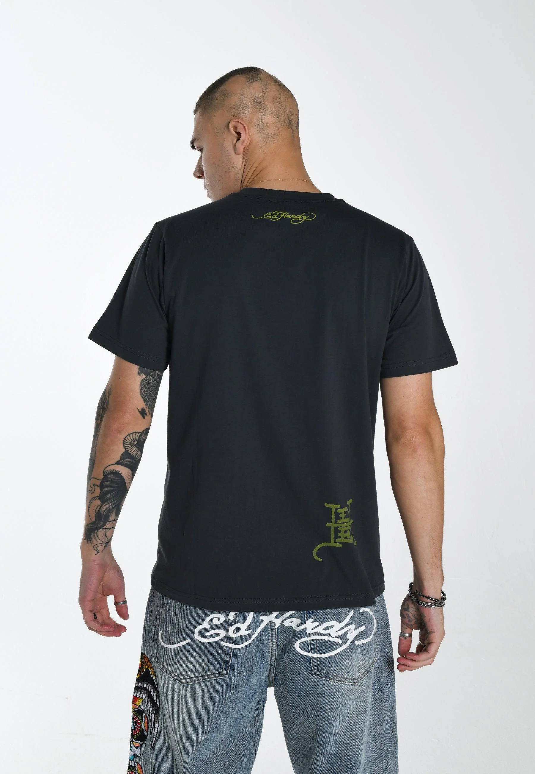 Mens Hollywood-Snake T-Shirt - Black - Image 3