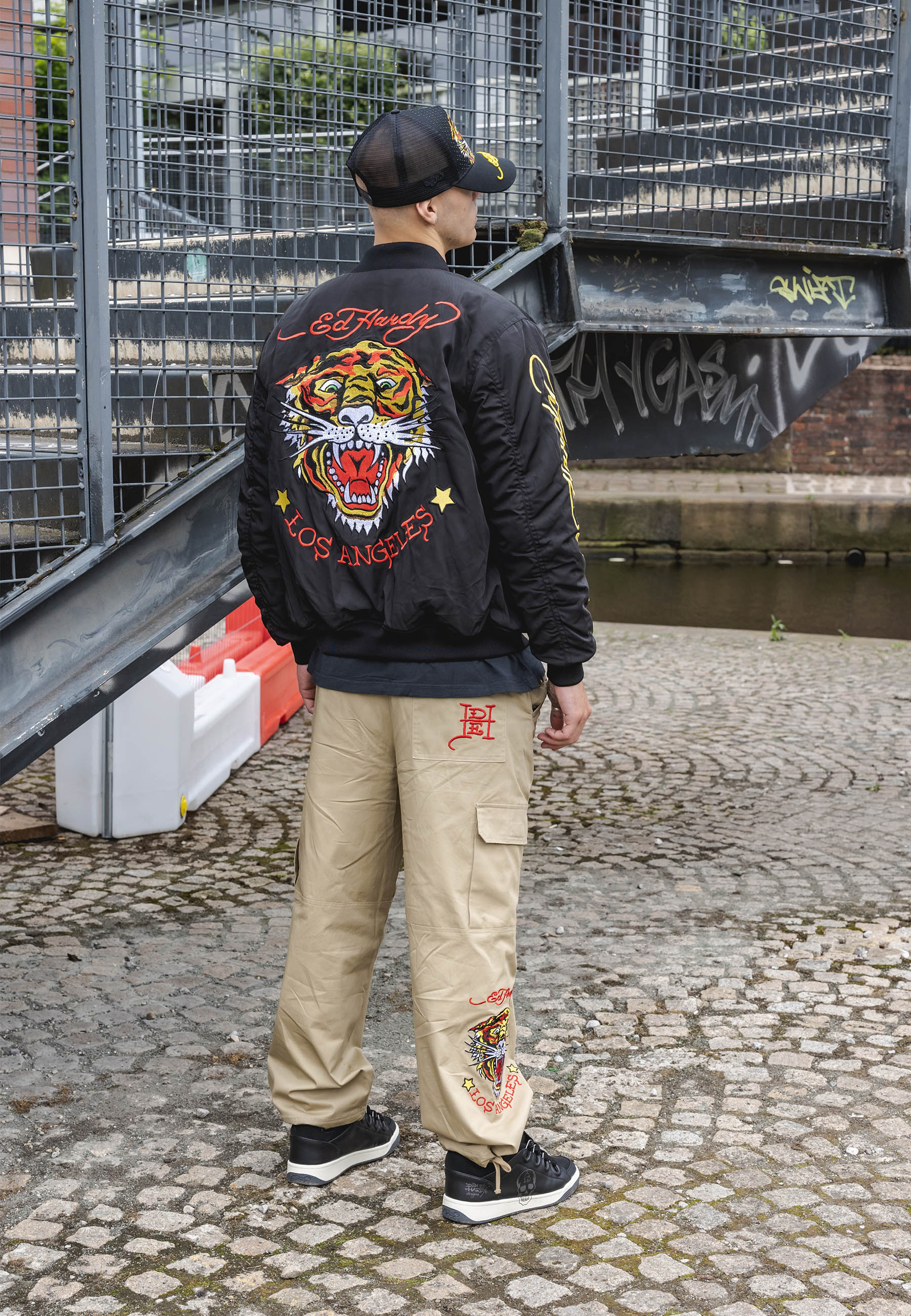 Mens La-Tiger-Roar Bomber Jacket - Black - Image 4