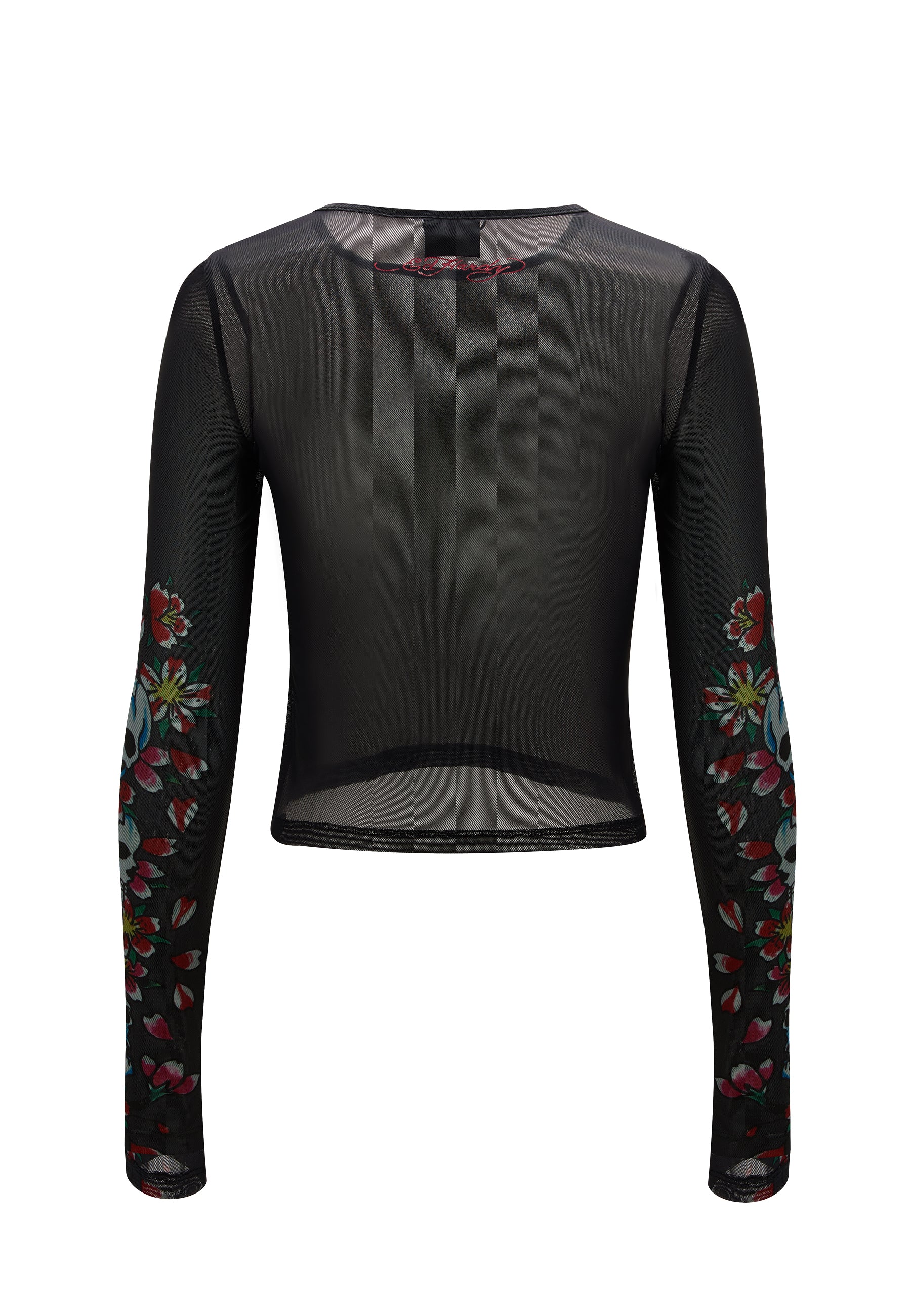 Womens Love-Kills-Slowly Mesh Long Sleeved T-Shirt - Black - Image 3