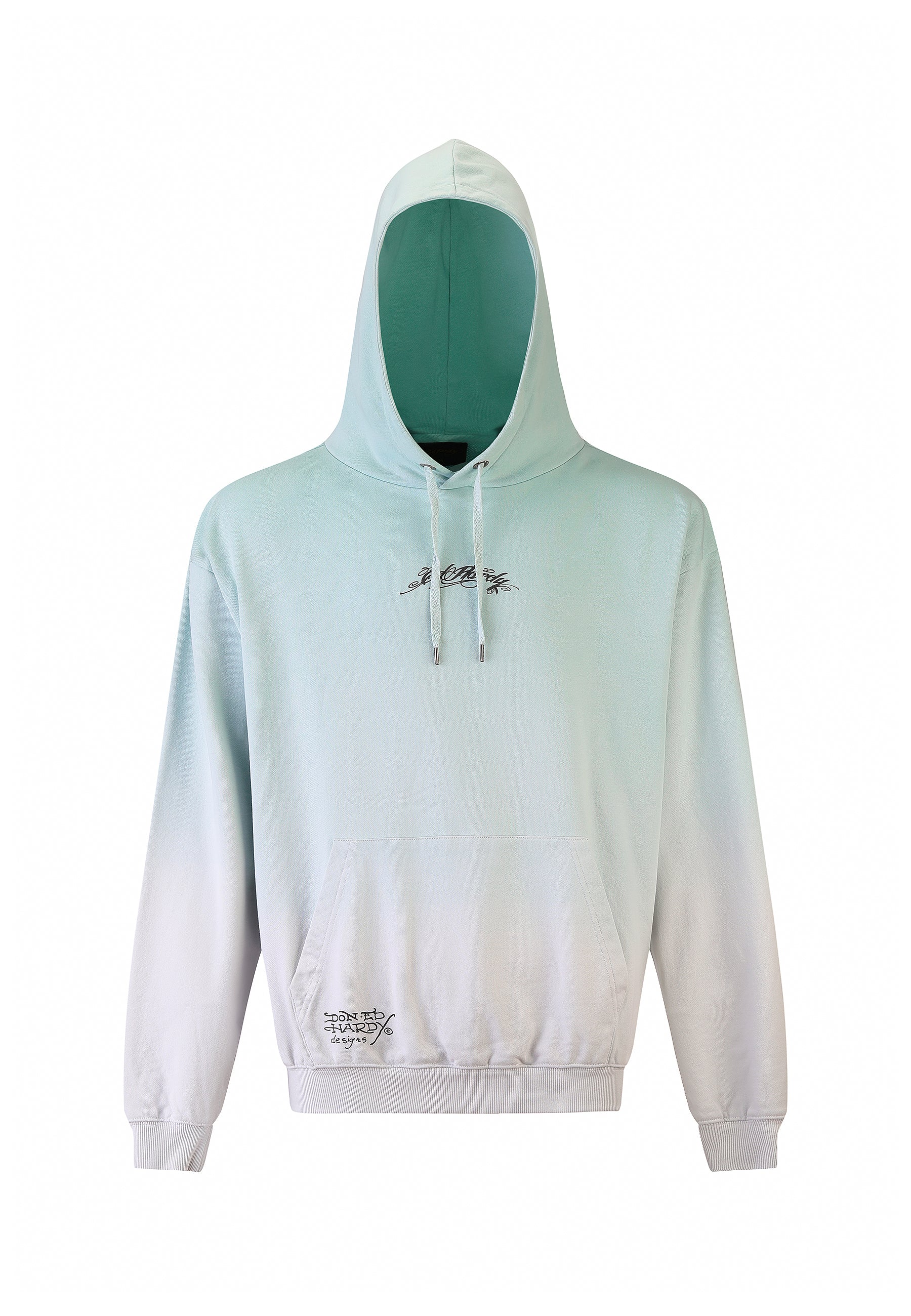 Mens Death Fighter Graphic Hoodie - Light Green/Grey - Image 8