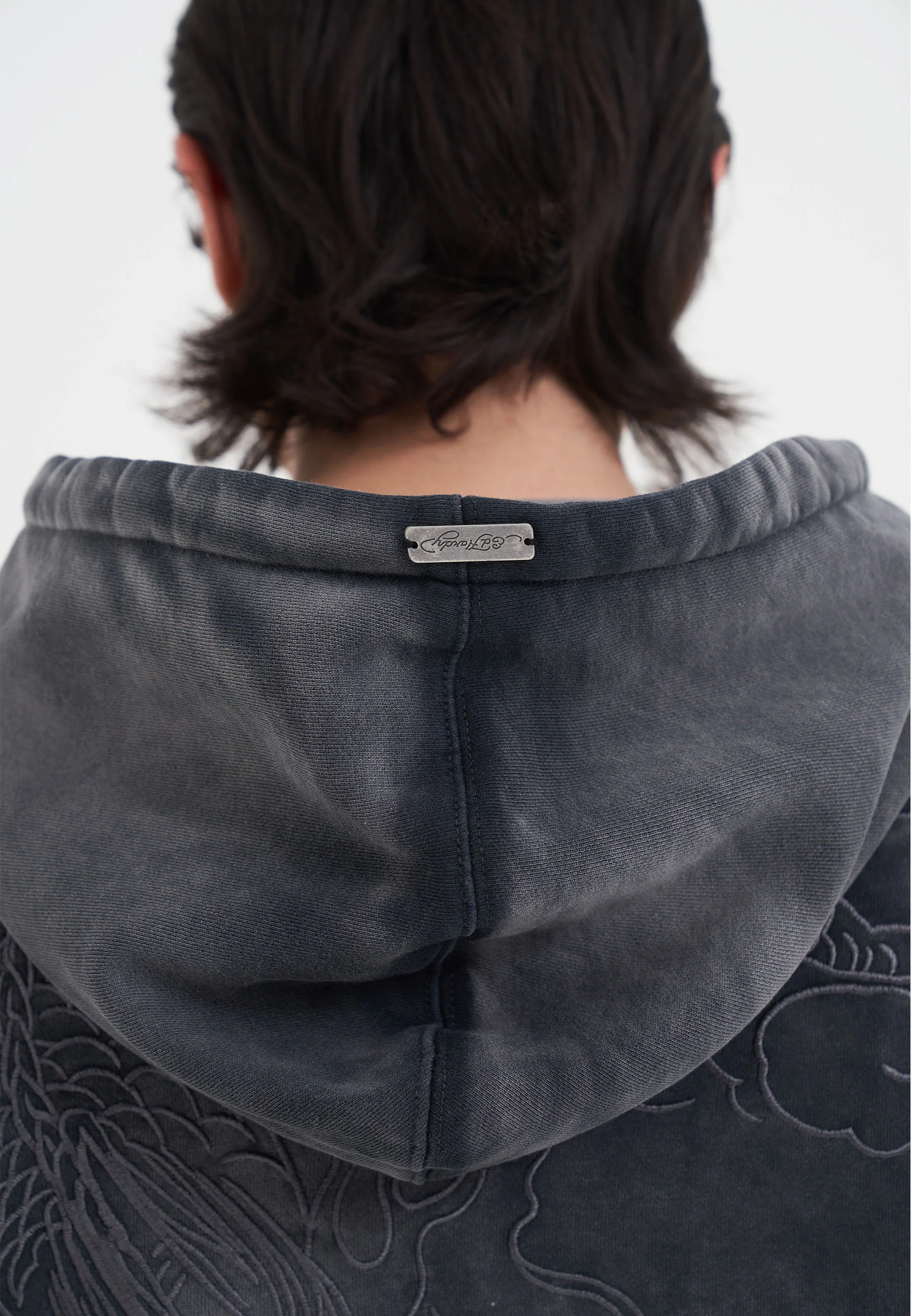 Mens Drag Battle Stud Zip Thru Hoodie - Black - Image 10