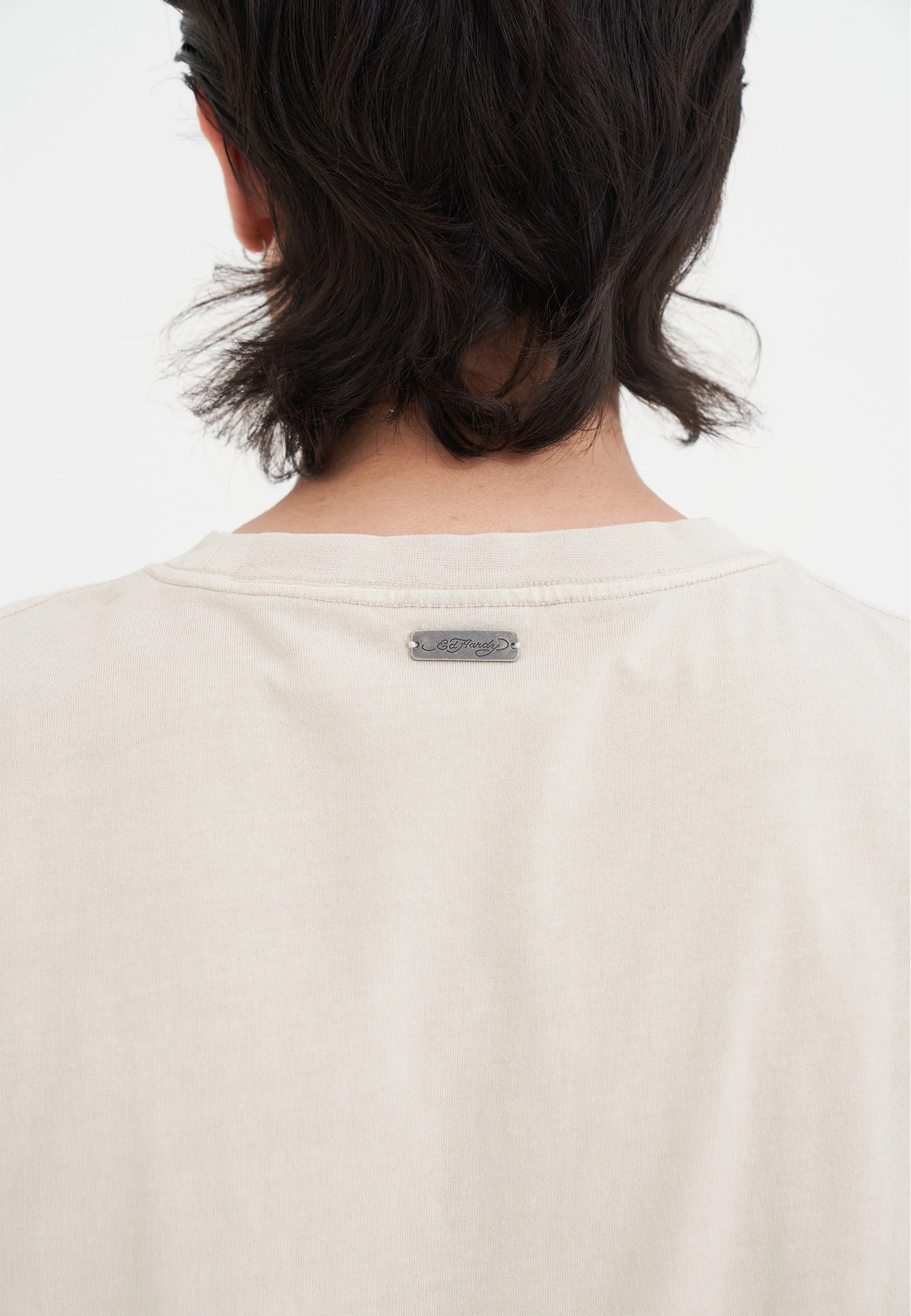 Mens Eagle Battle Long Sleeve T-Shirt - Ecru - Image 7