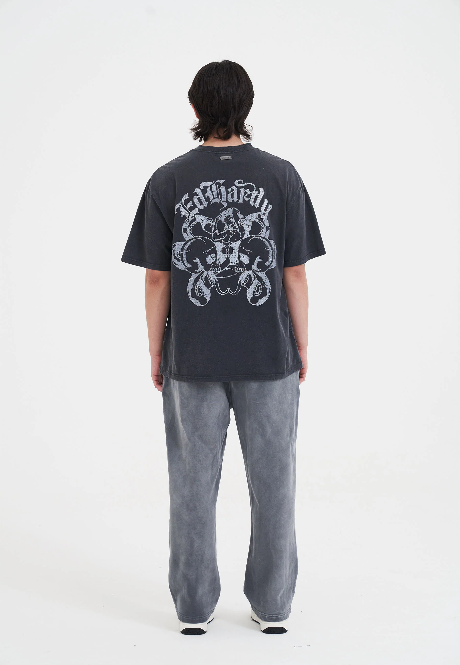 Mens Love Is Eternal Relaxed Joggers - Grey - Image 4