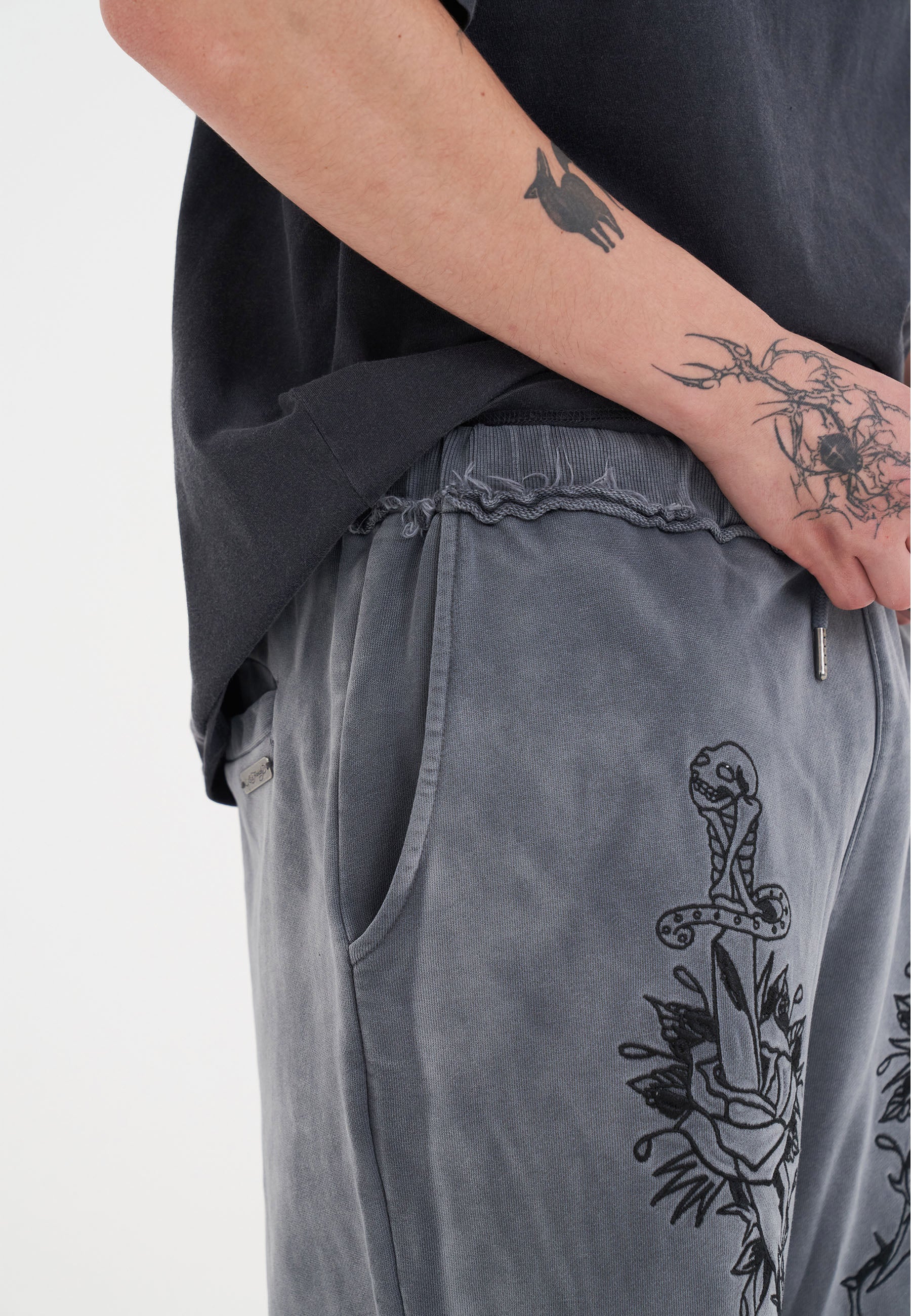 Mens Love Is Eternal Relaxed Joggers - Grey - Image 7