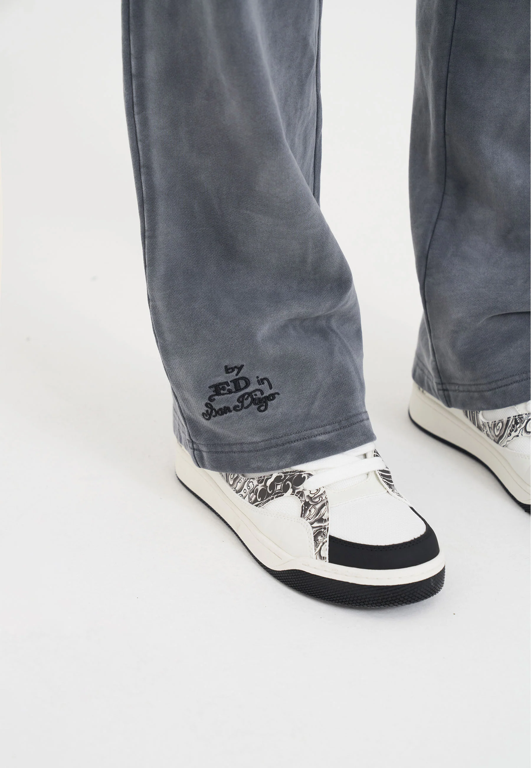 Mens Love Is Eternal Relaxed Joggers - Grey - Image 9