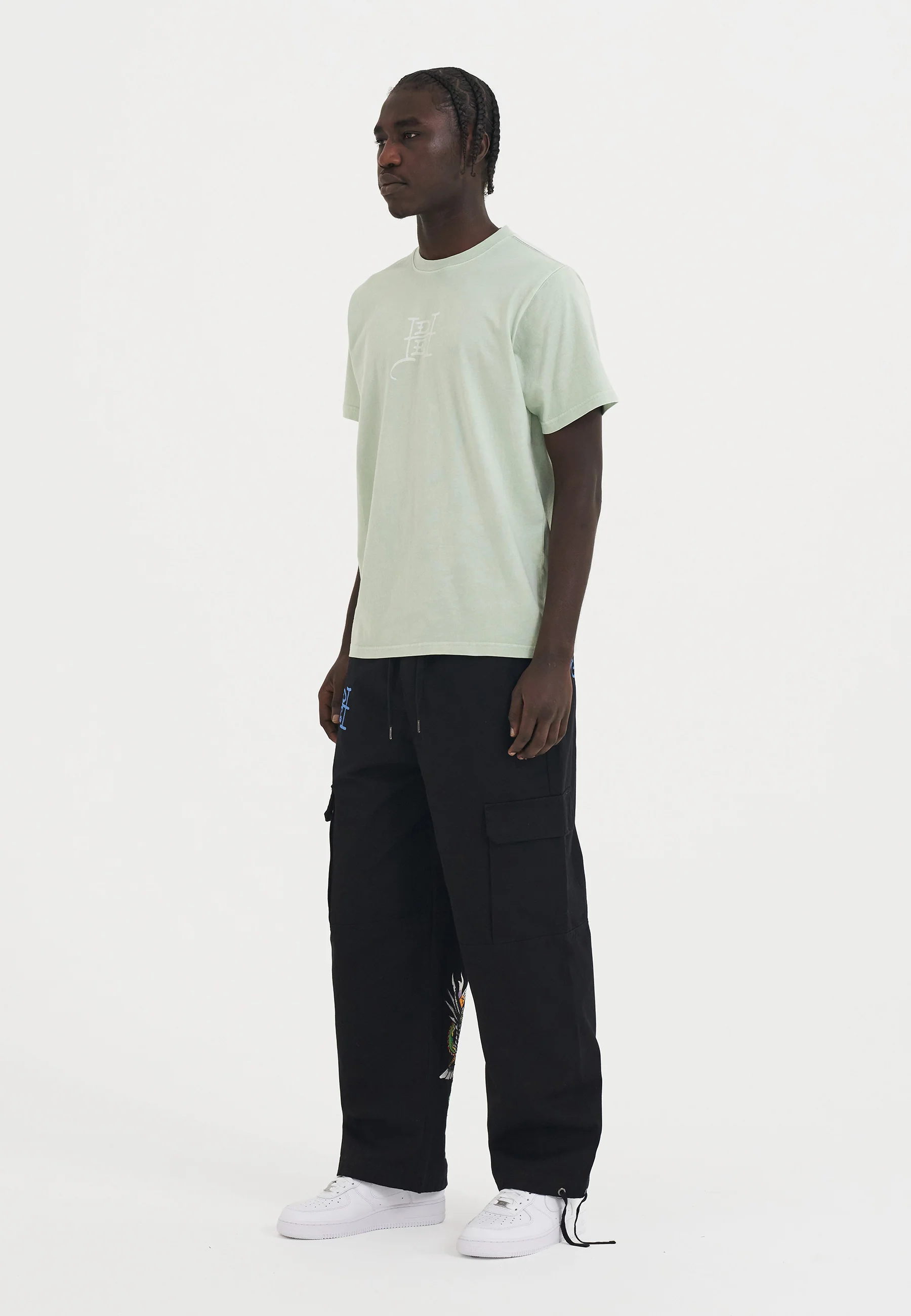 Mens Mono Racing Tiger Tshirt - Light Green - Image 3