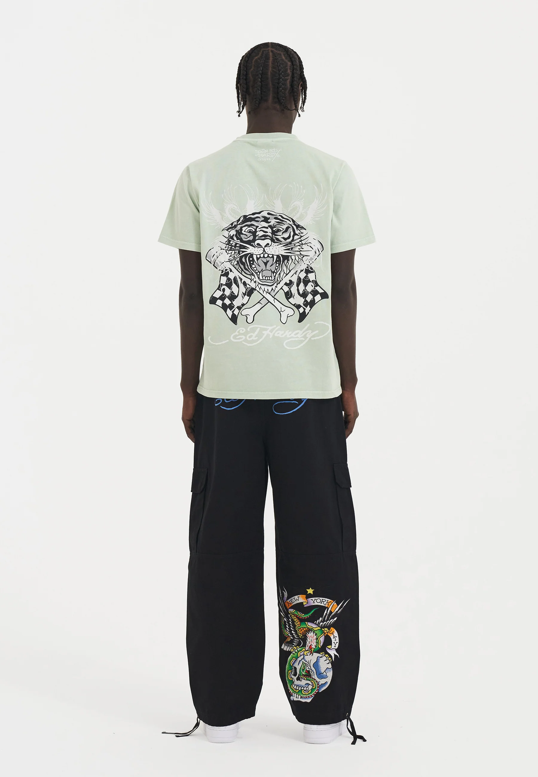 Mens Mono Racing Tiger Tshirt - Light Green - Image 4