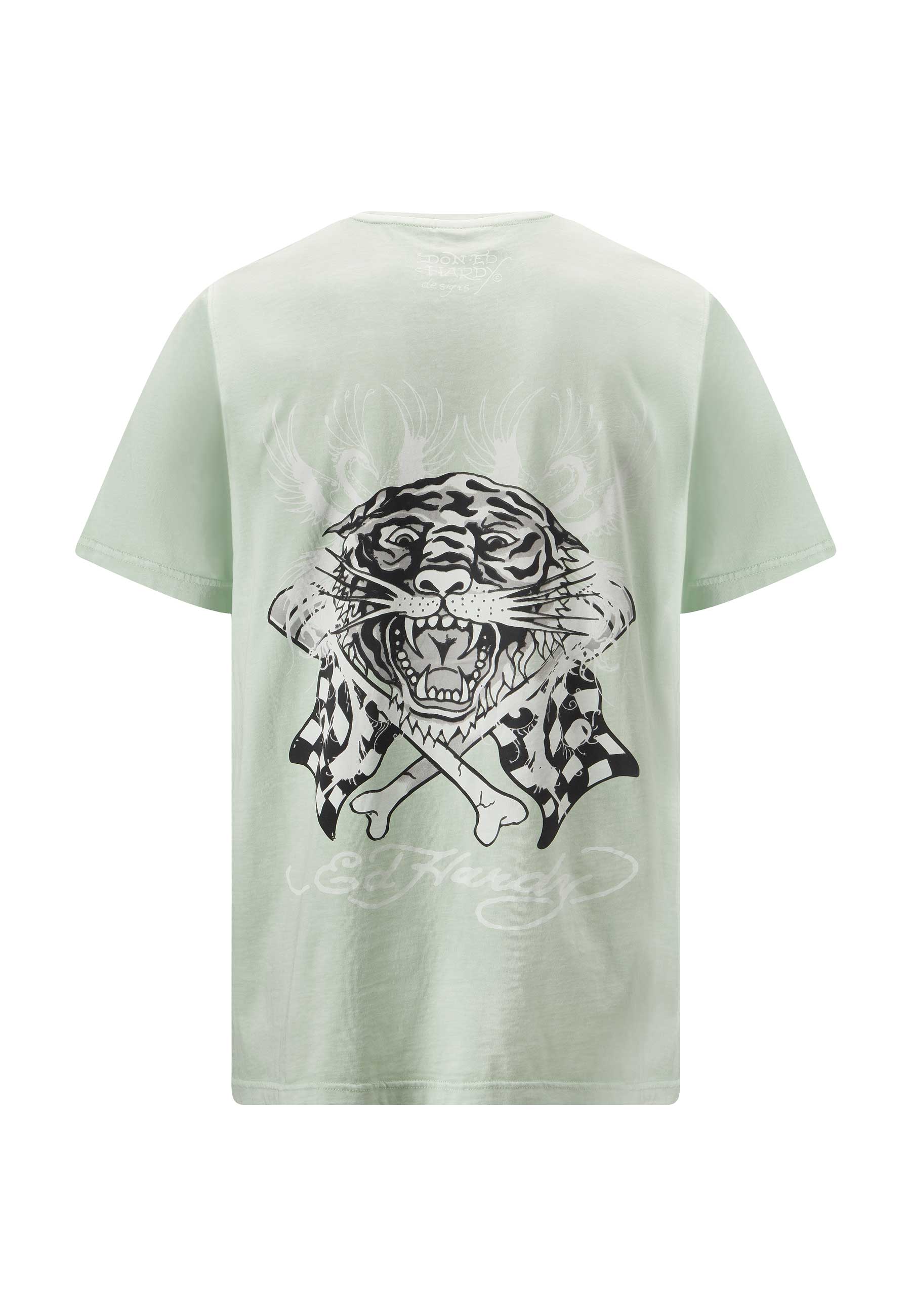 Mens Mono Racing Tiger Tshirt - Light Green - Image 8