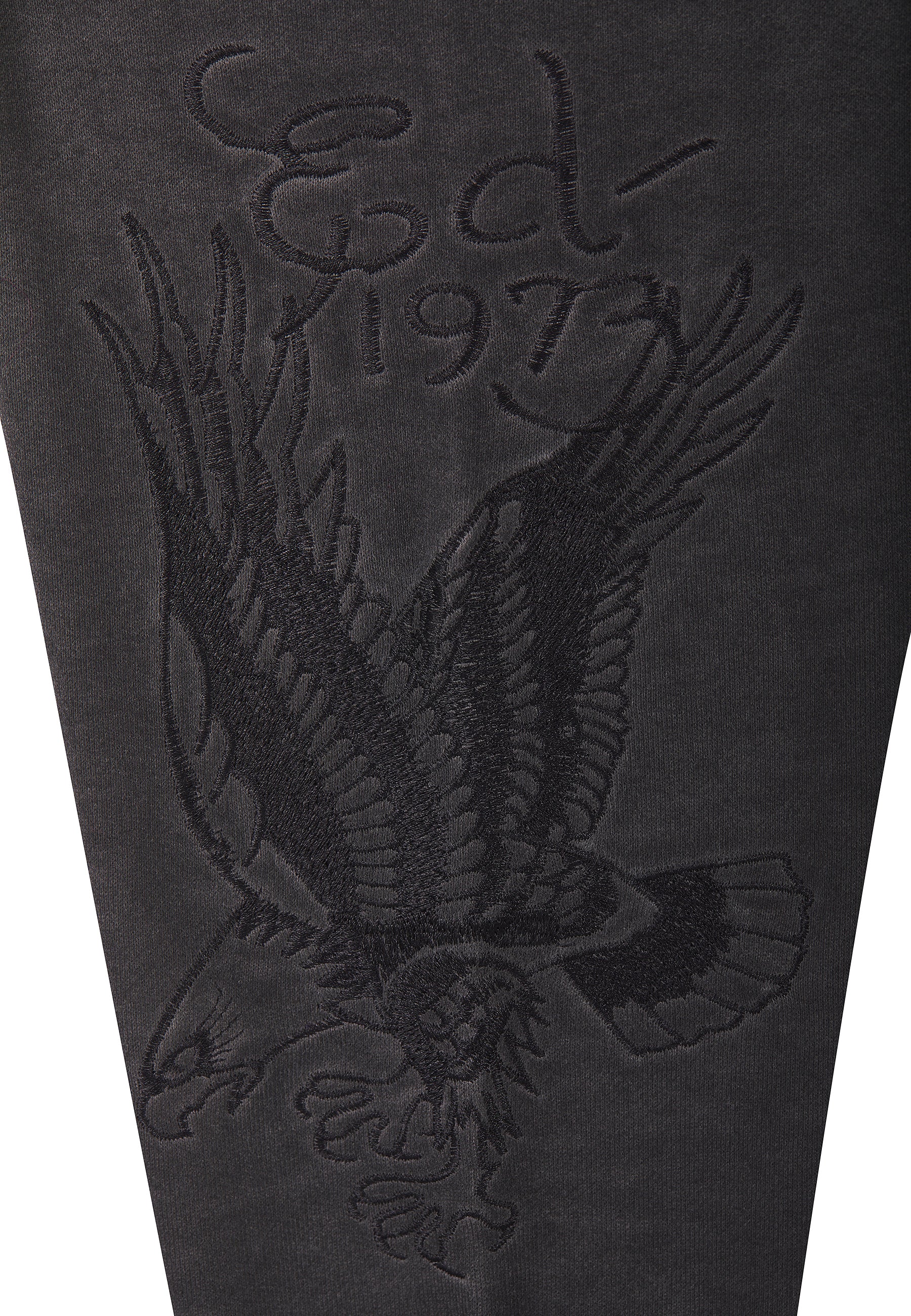 Mens Multiple Graphic Distress Zip Thru Hoodie - Grey - Image 11