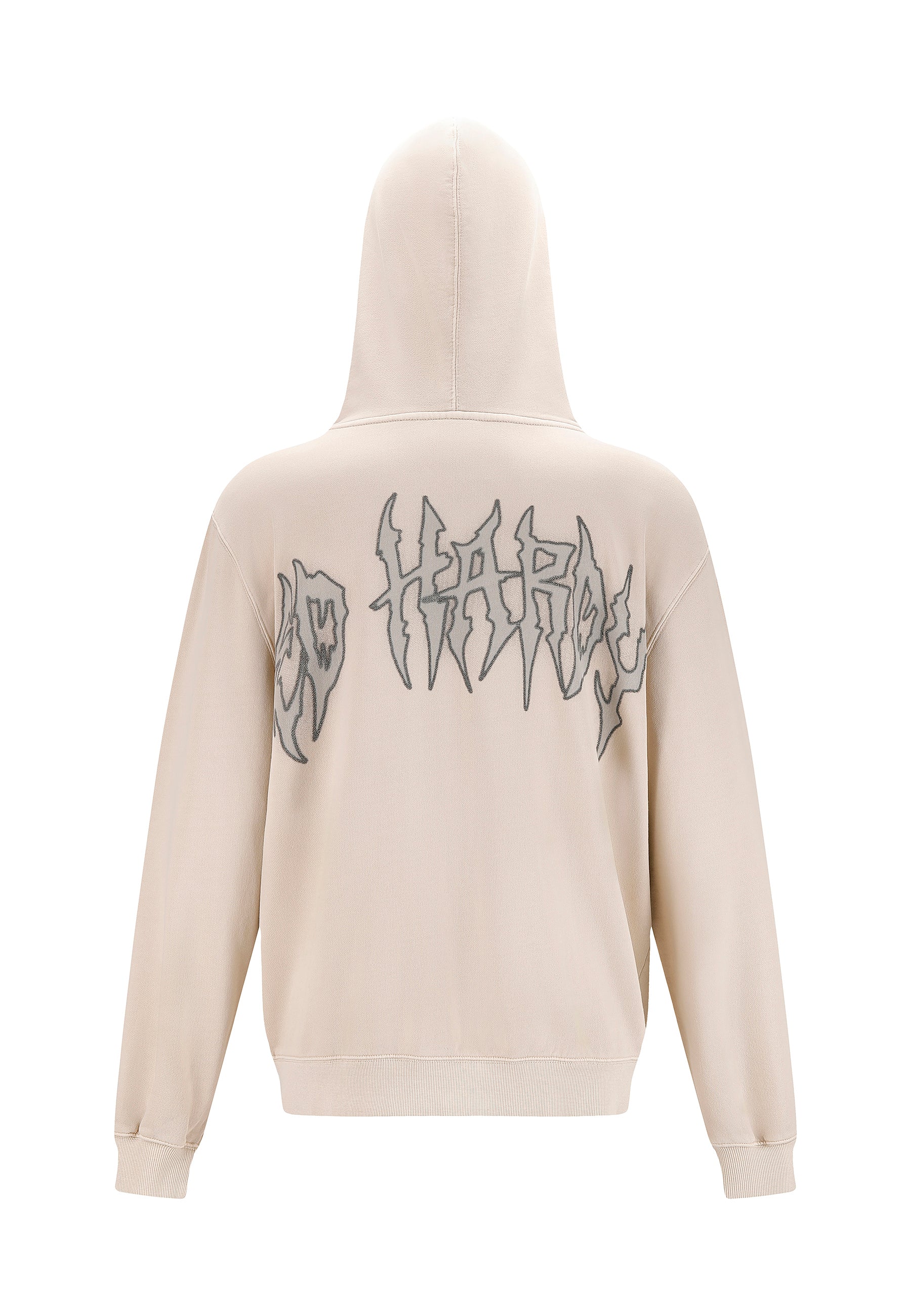 Mens Skeleton In Acid Zip Thru Hoodie - Ecru - Image 10