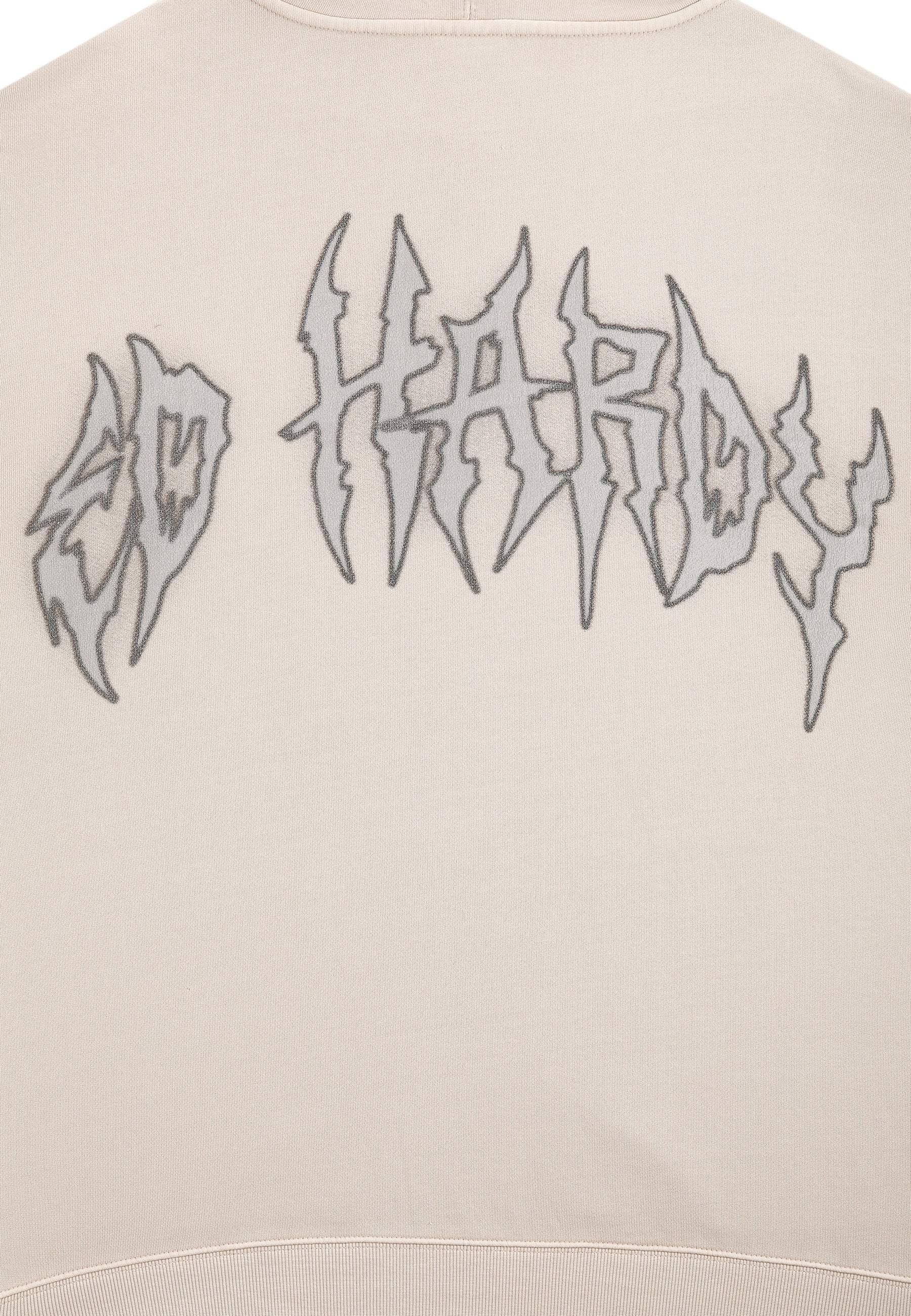 Mens Skeleton In Acid Zip Thru Hoodie - Ecru - Image 12