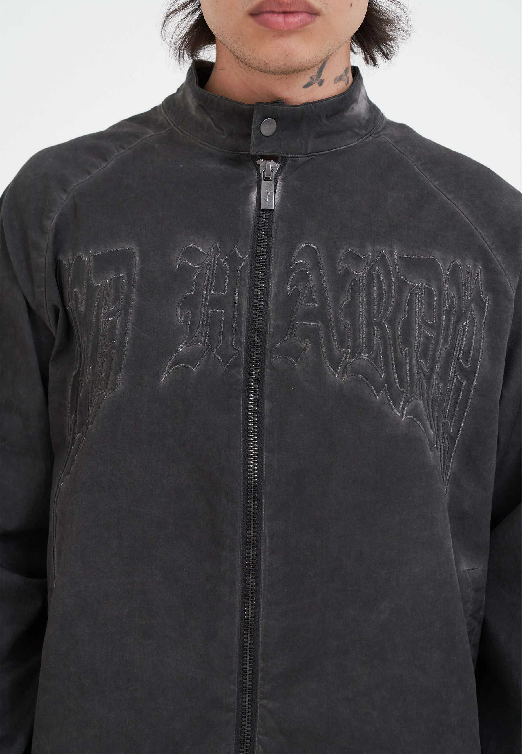 Mens Snake And Angel Track Jacket - Grey - Image 7