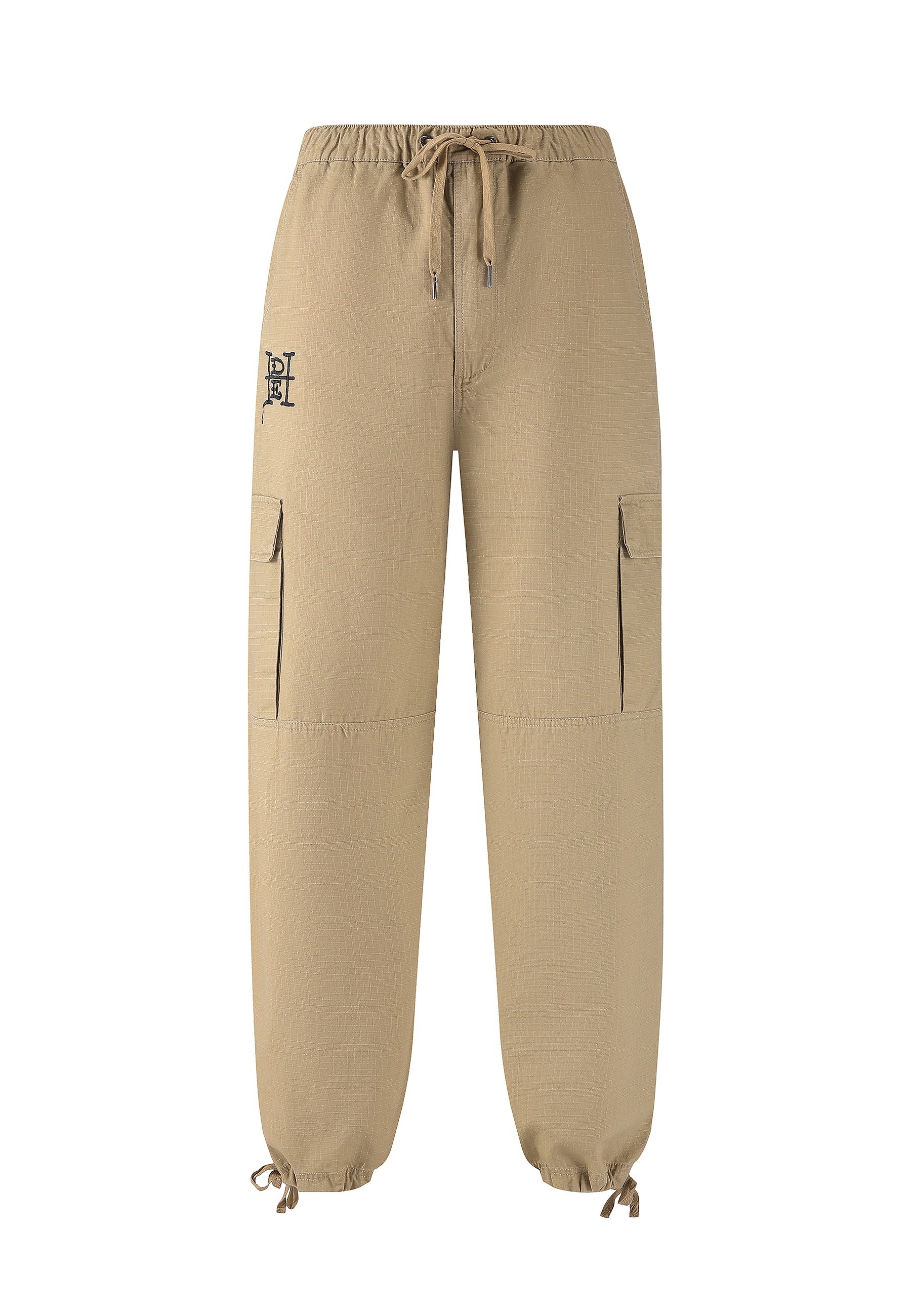 Mens Sword Dragon Ripstop Woven Cargo Pants Trousers - Beige - Image 10