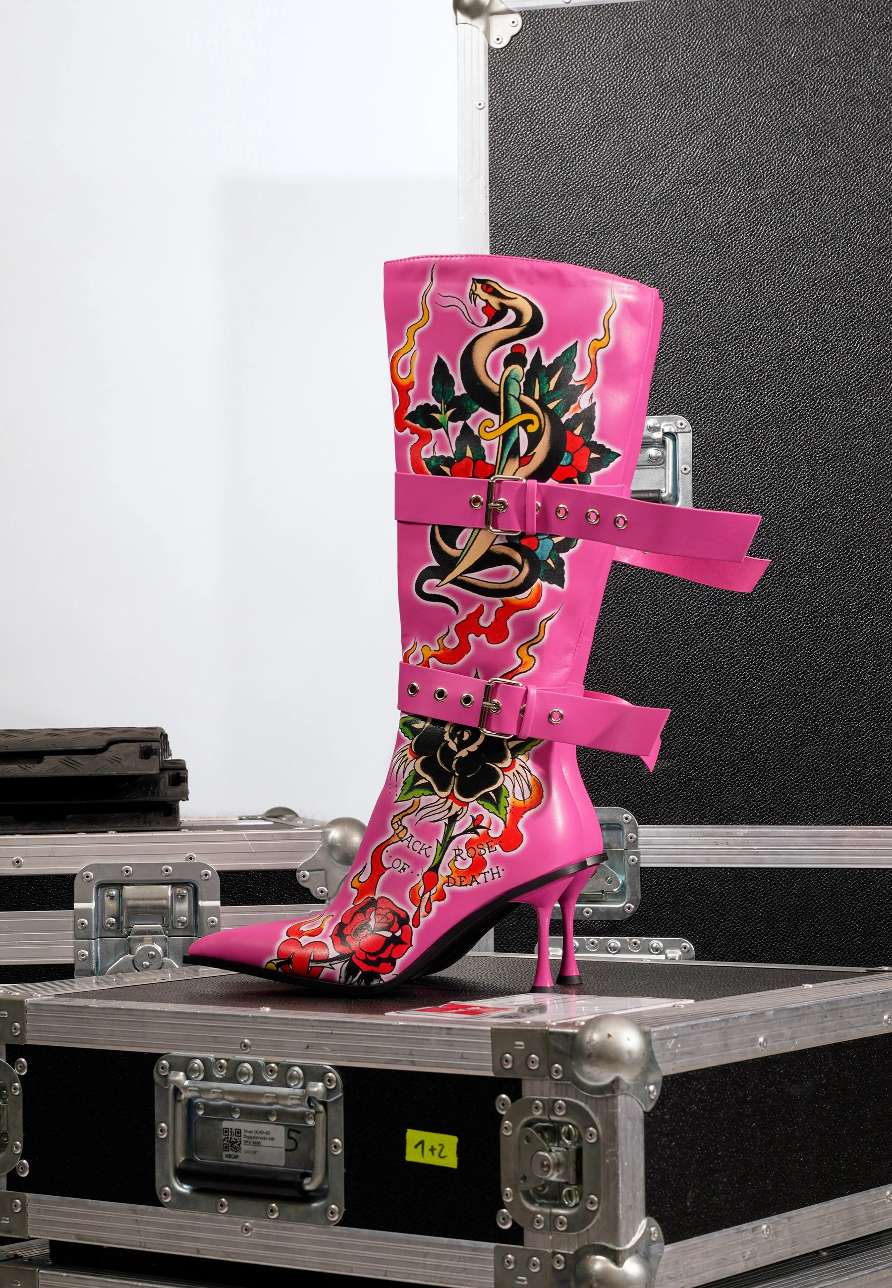 Tattoo Belt Boot - Pink - Image 5