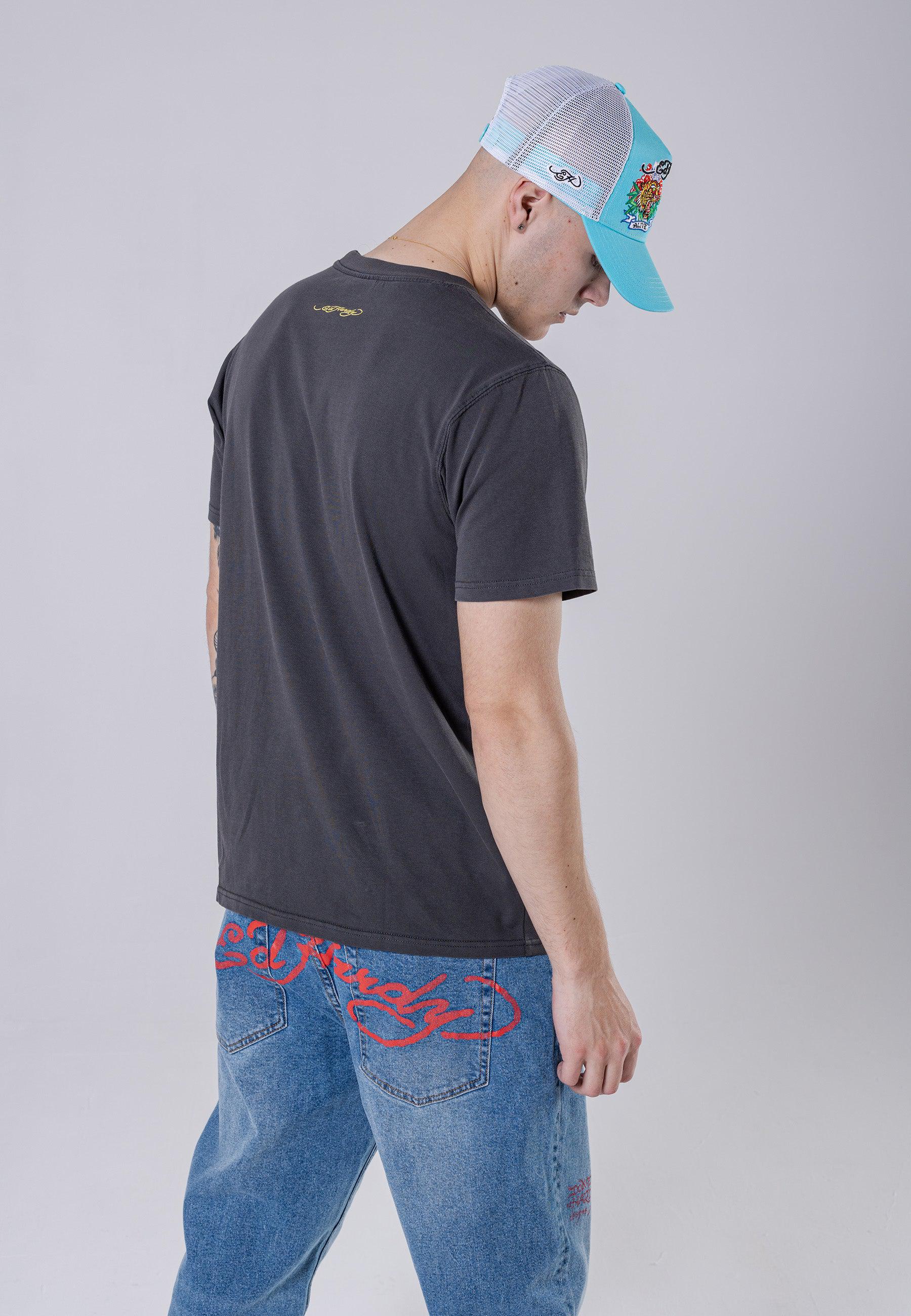 Mens Tiger-Vintage Roar T-Shirt - Black - Image 6