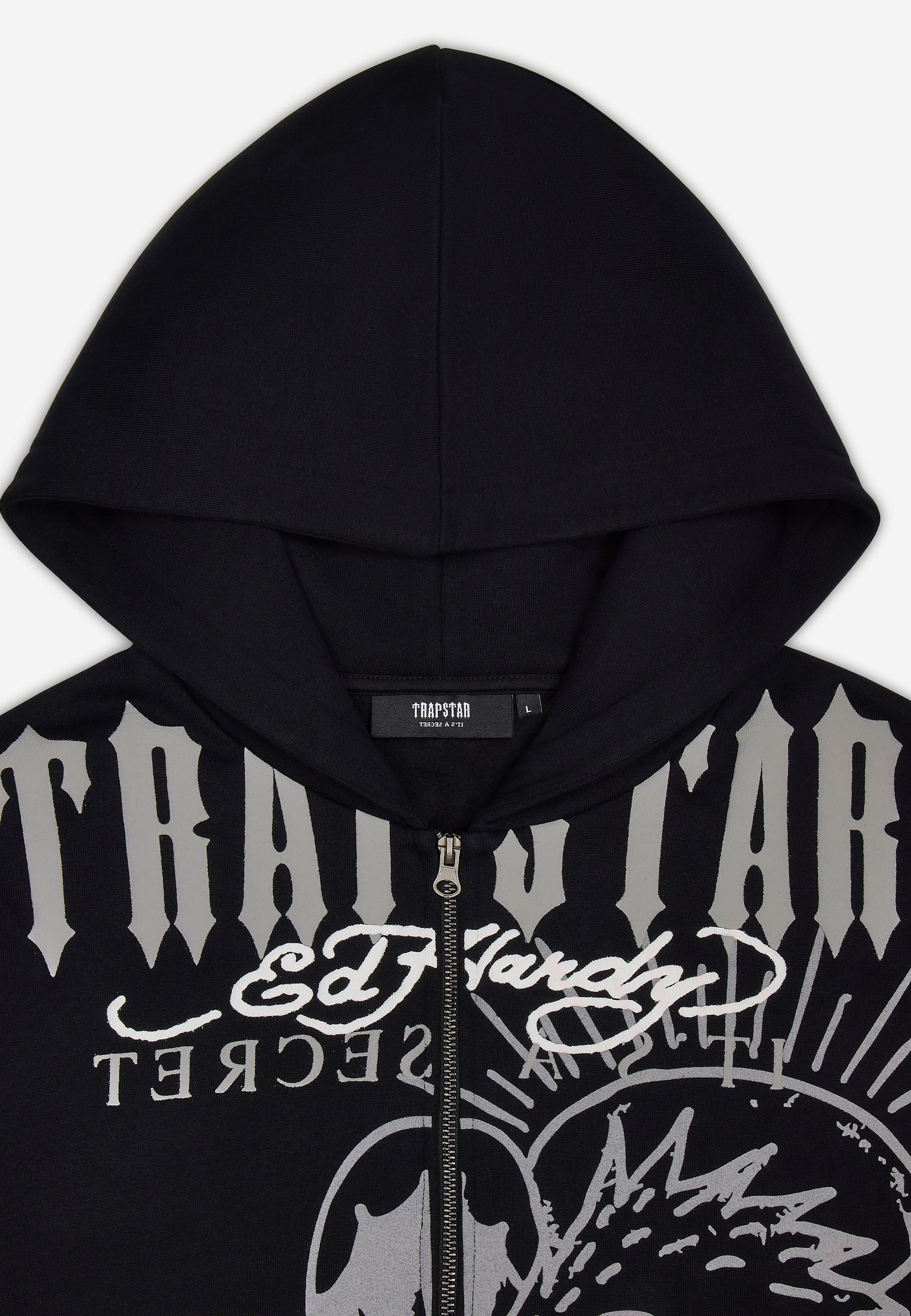 Trapstar X Ed Hardy DBD Tracksuit Hoodie - Black - Image 6