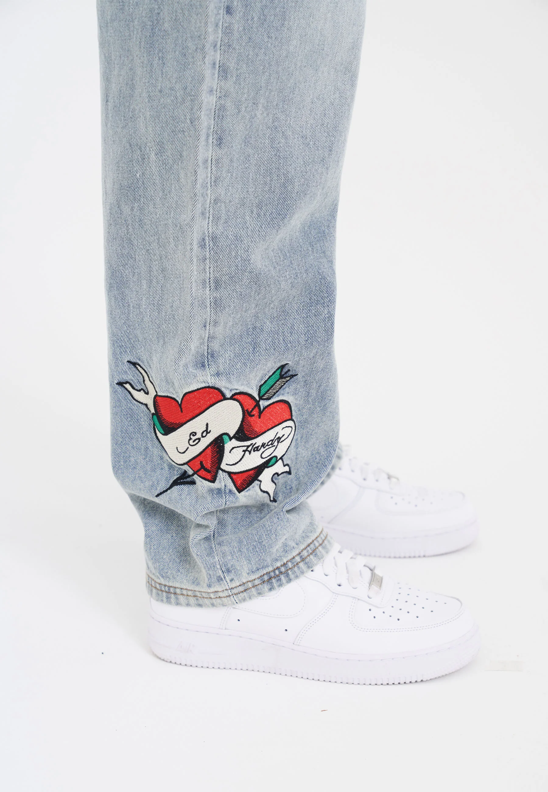 Womens True-Til-Death Relaxed Fit Denim Trousers Jeans - Bleach - Image 5