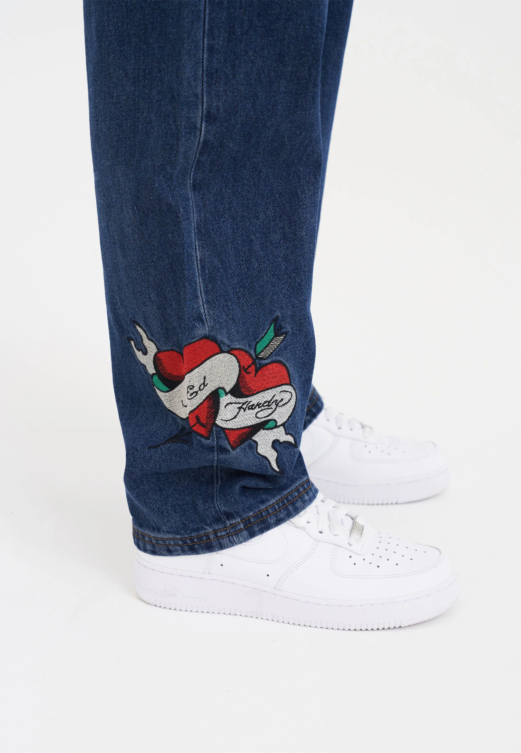 Womens True-Til-Death Relaxed Fit Denim Trousers Jeans - Indigo - Image 5