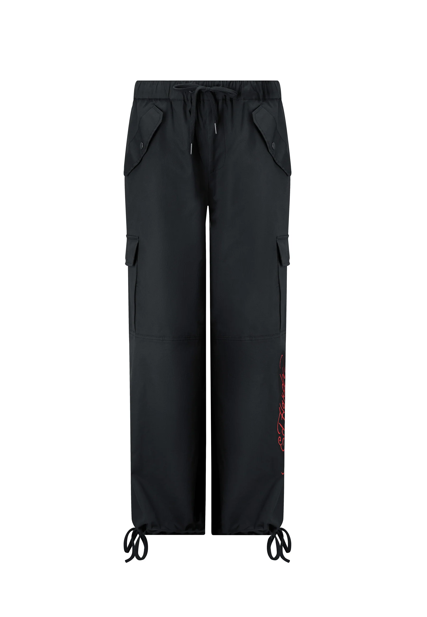 Womens True To My Love Cargo Pants Trousers - Black - Image 7