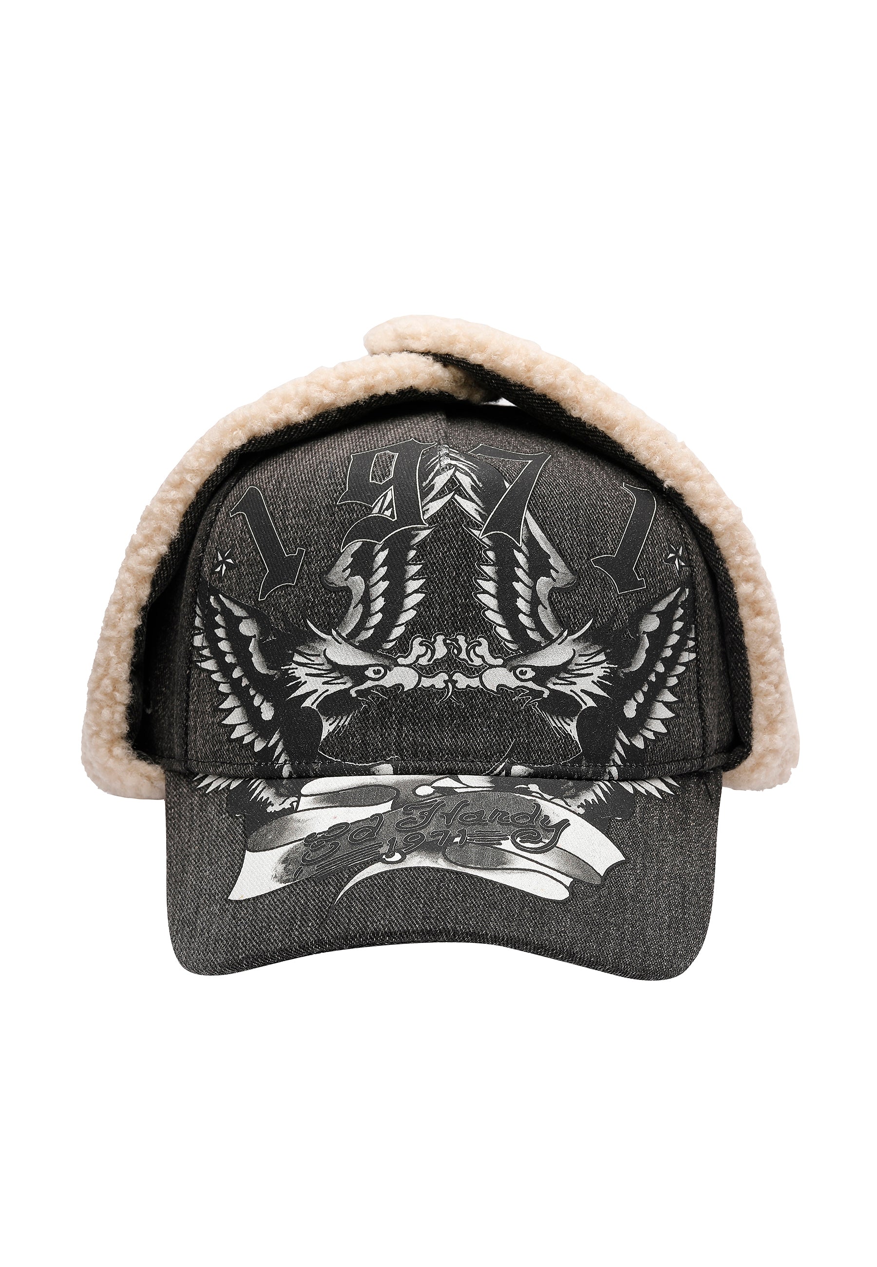 Unisex 1971 Eagle Acid Wash 5 Panel Trap- Per Cap - Black - Image 3