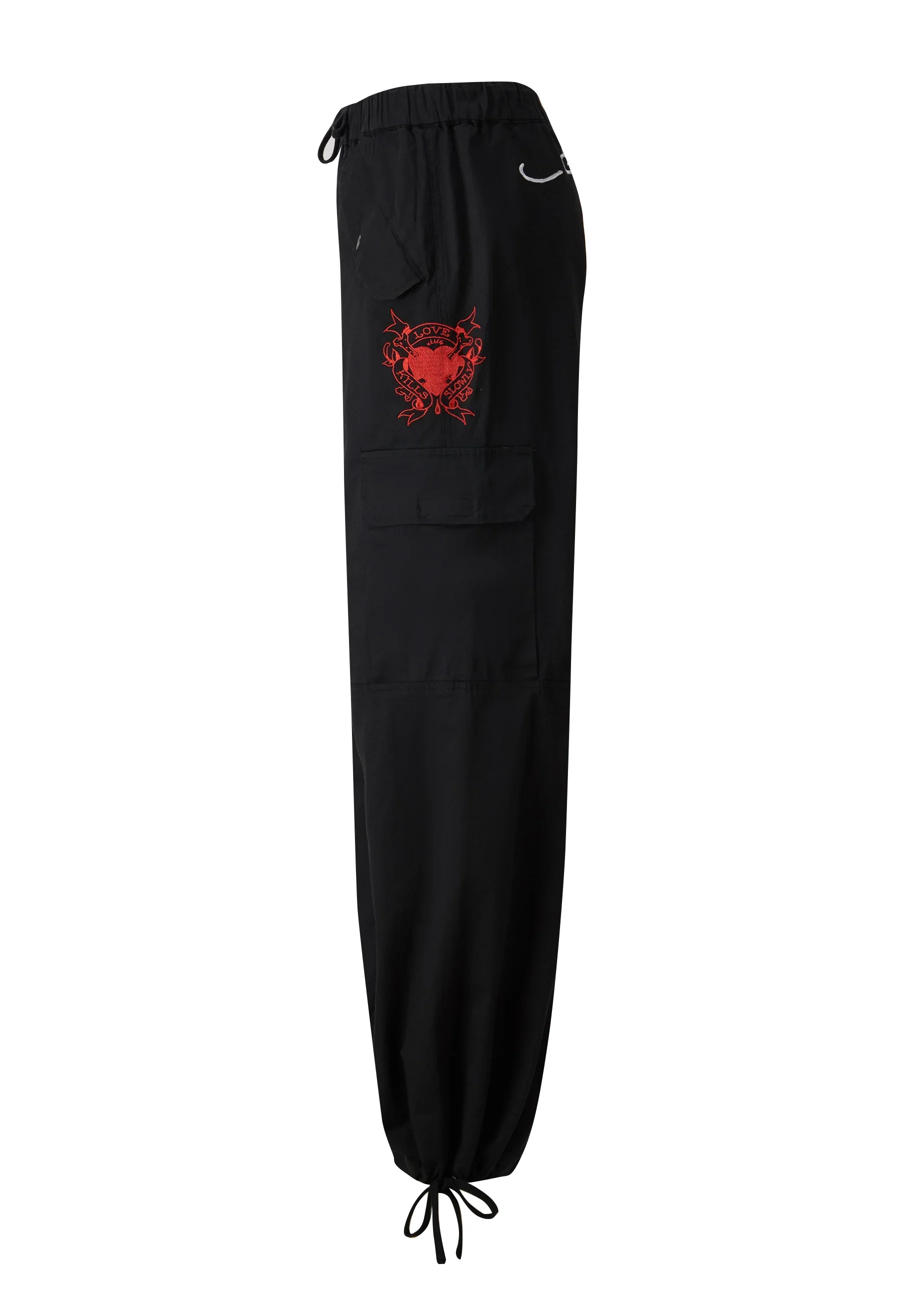 Womens Brave Heart Cargo Trouser - Black - Image 11