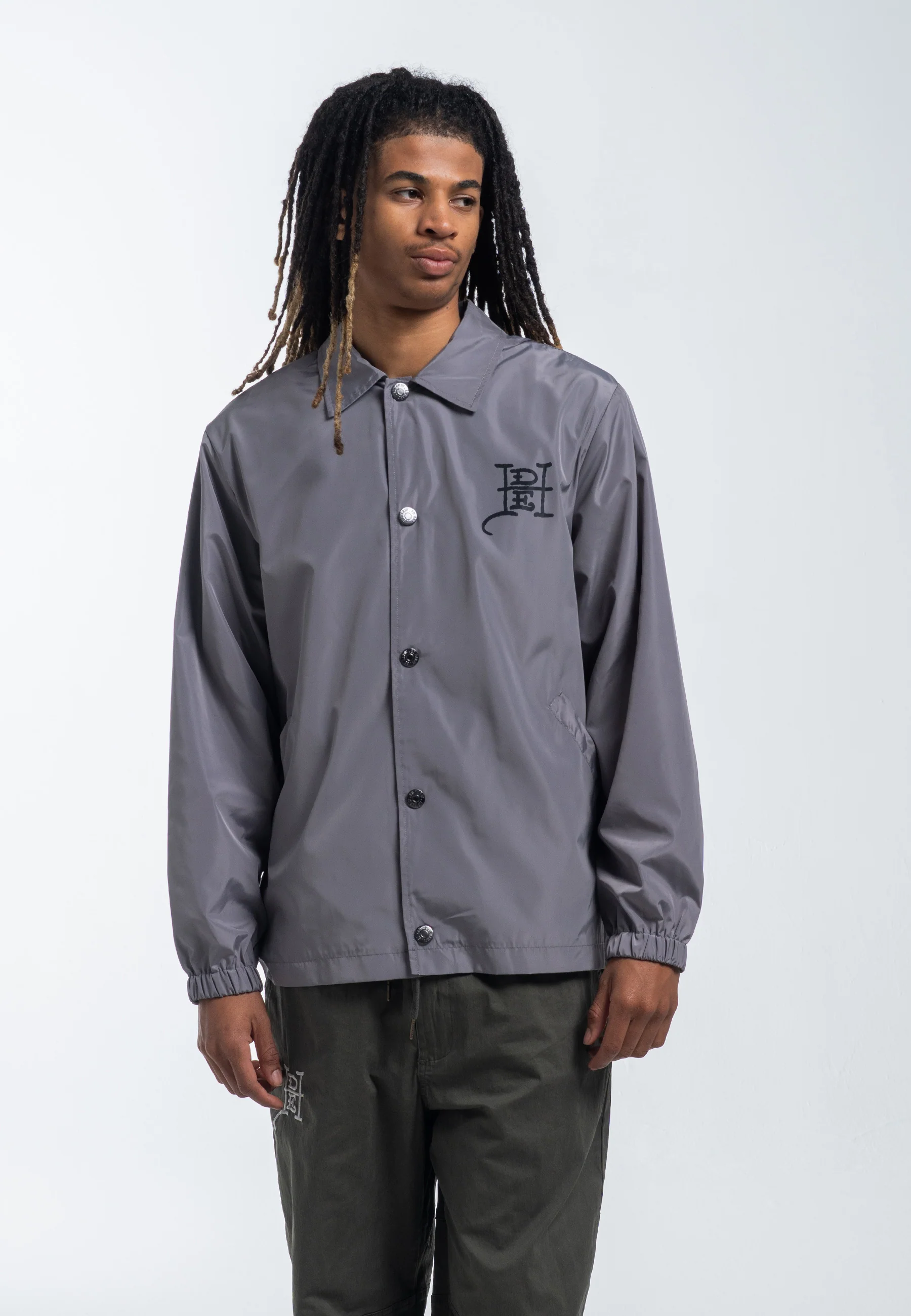 Womens Fireball Dragon Coach Jacket - Grey - Image 8