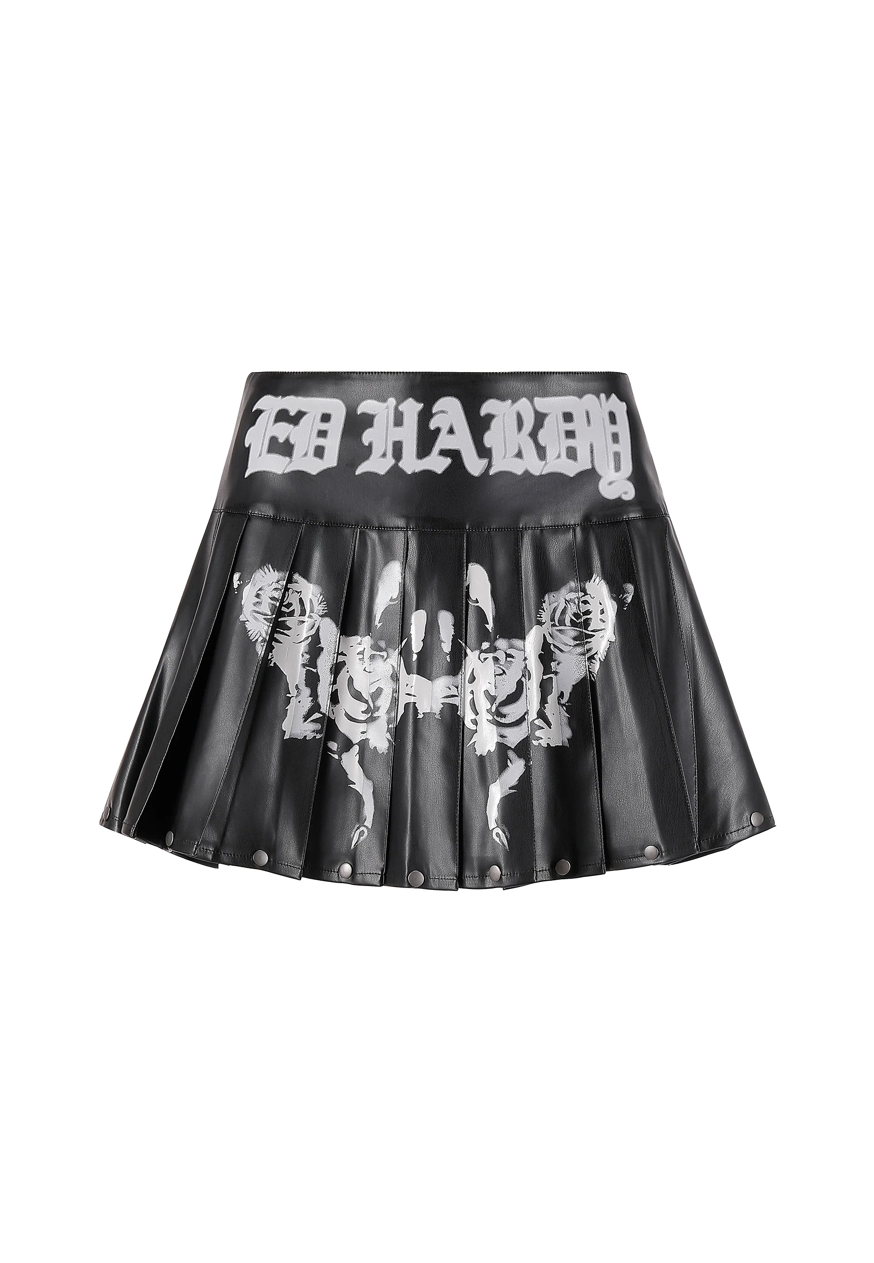 Womens Ghost Rose Pleated Skirt - Black - Image 7