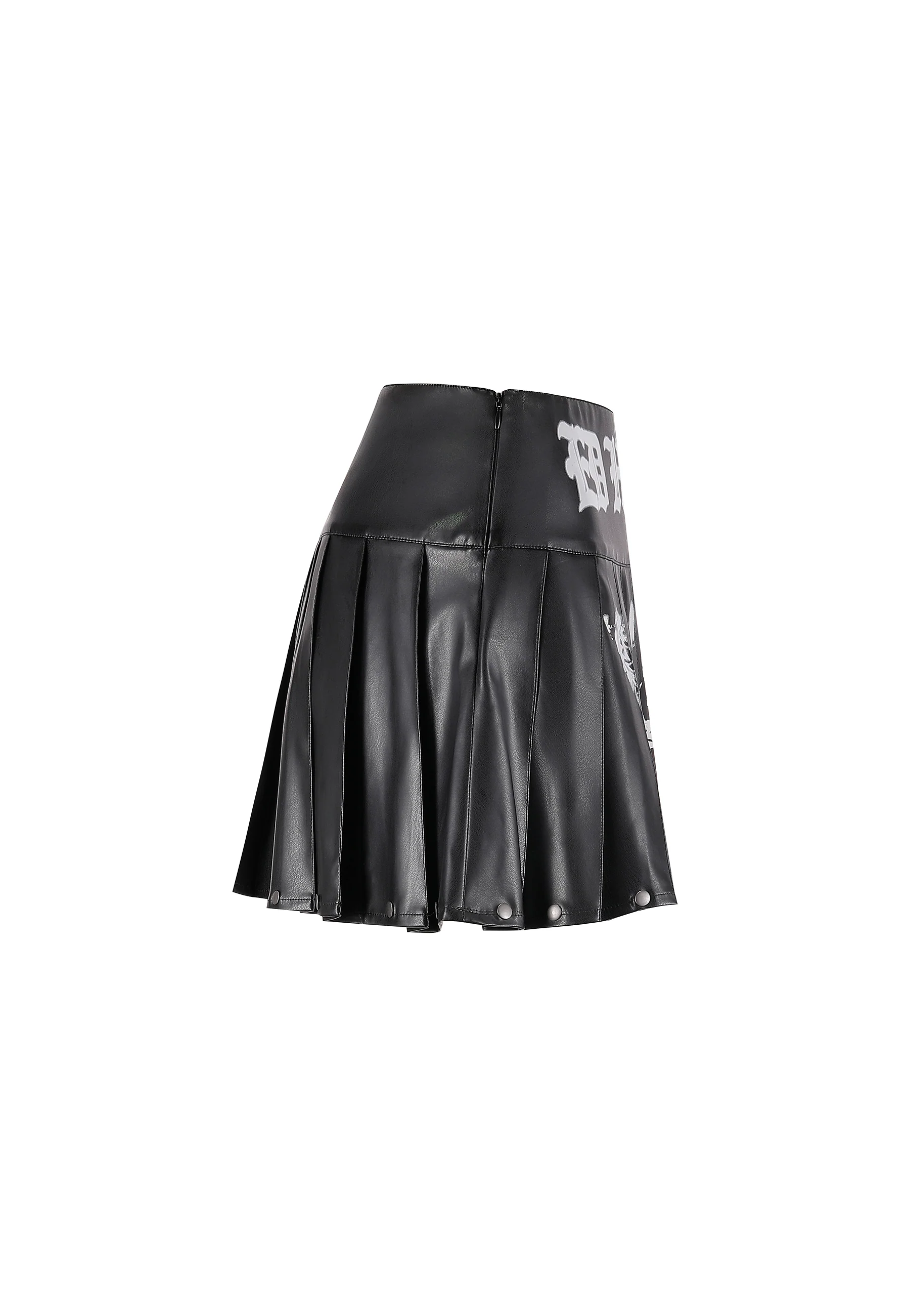 Womens Ghost Rose Pleated Skirt - Black - Image 8