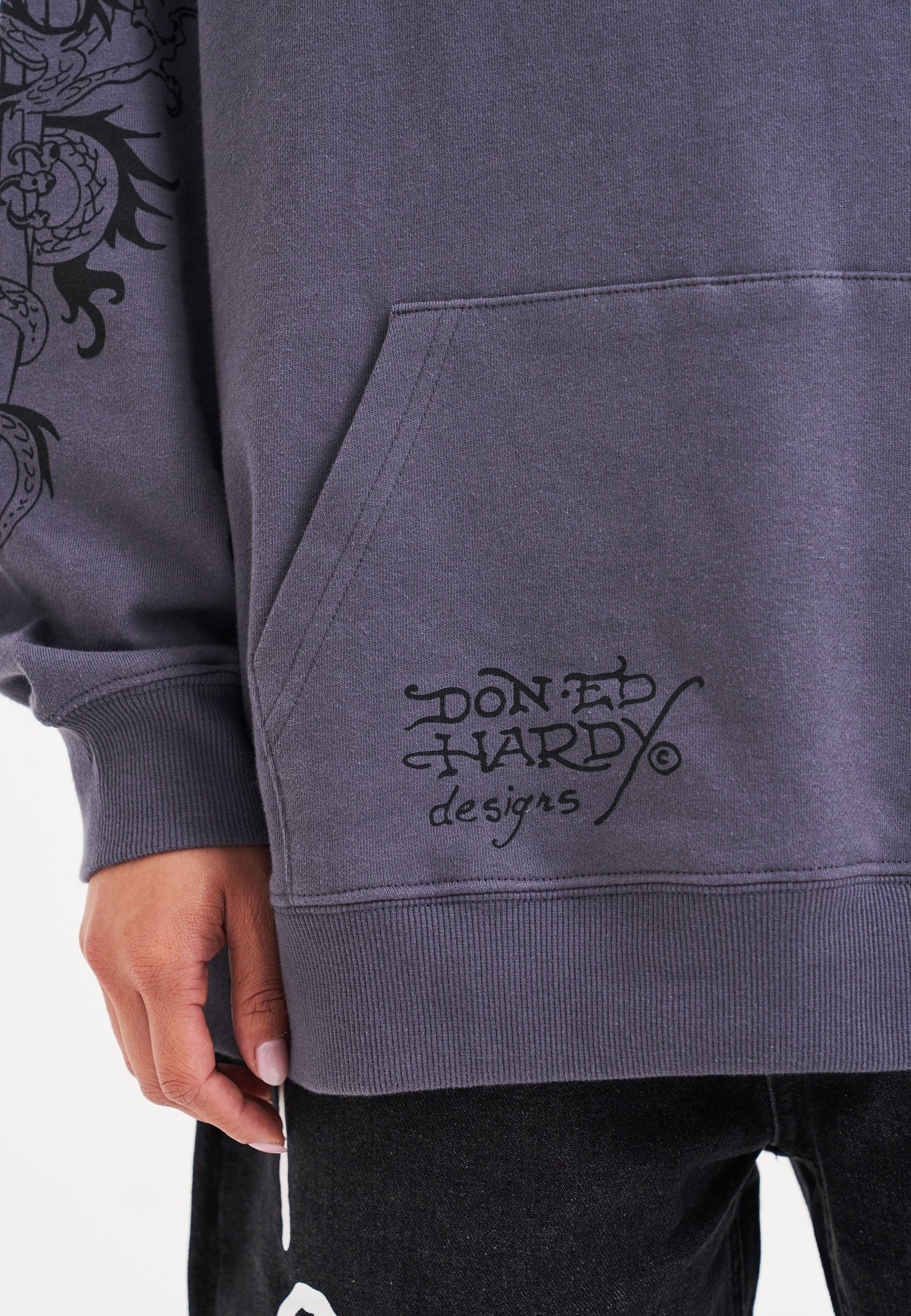 Womens Love Eternal Graphic Relaxed Hoodie - Grey - Image 7