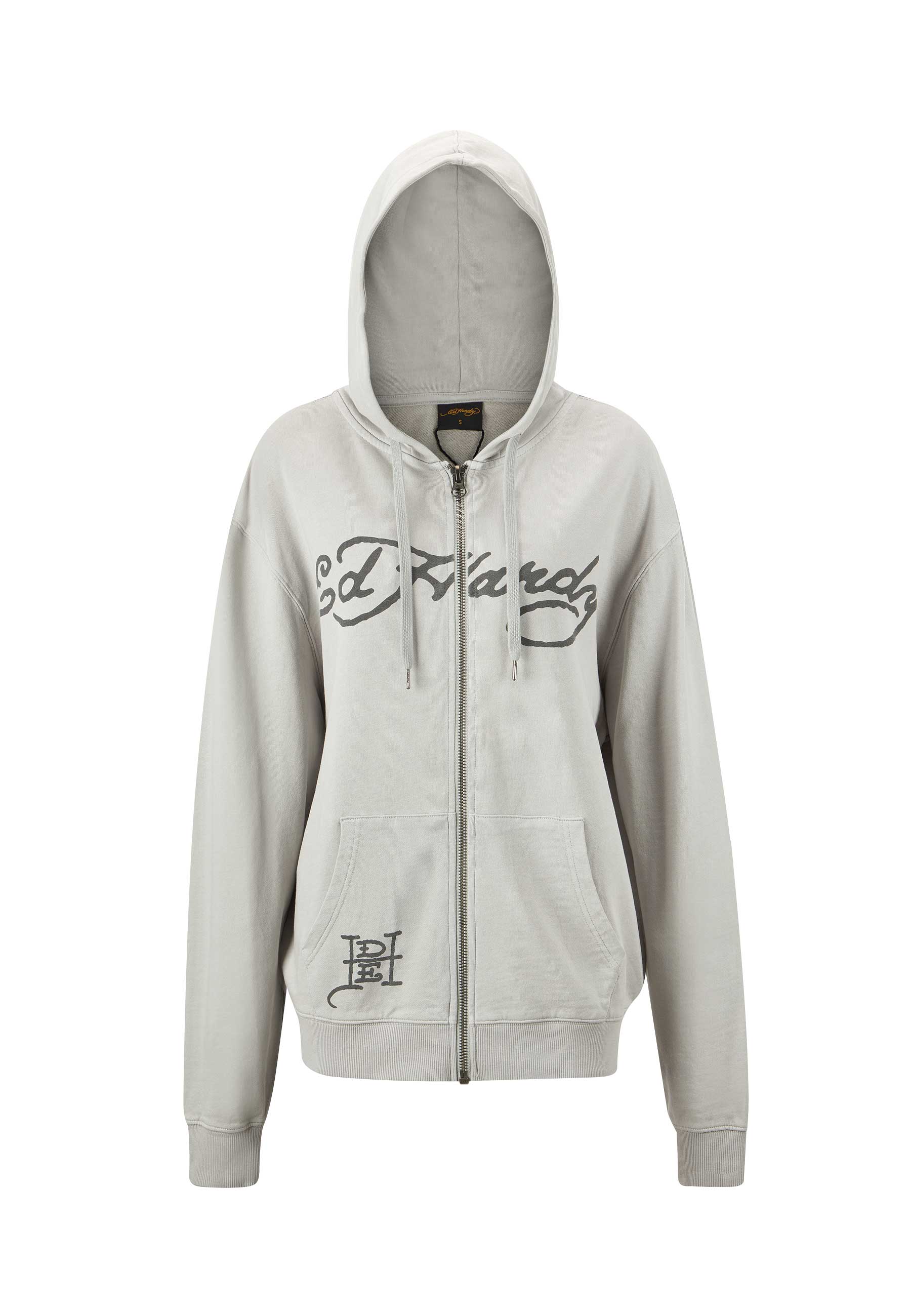 Womens Love Kills Slowly Zip Through Hoodie - Grey - Image 4