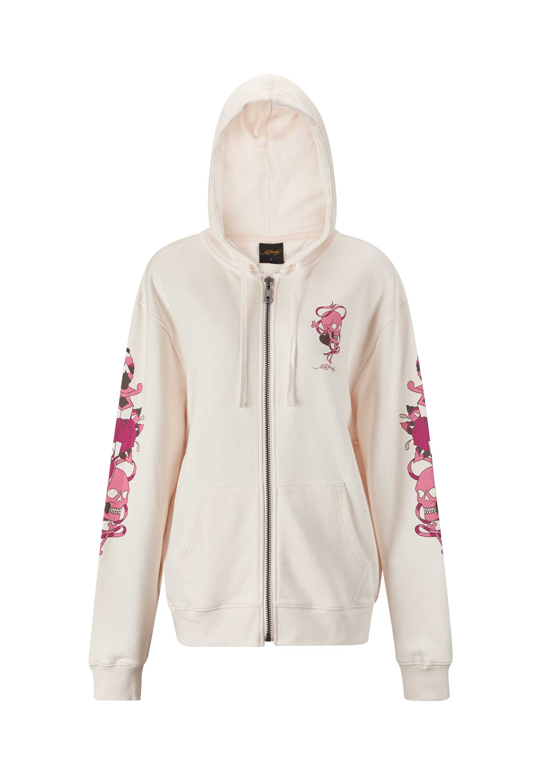 Womens Love Wrapped Zip Through Hoodie - Pink - Image 5