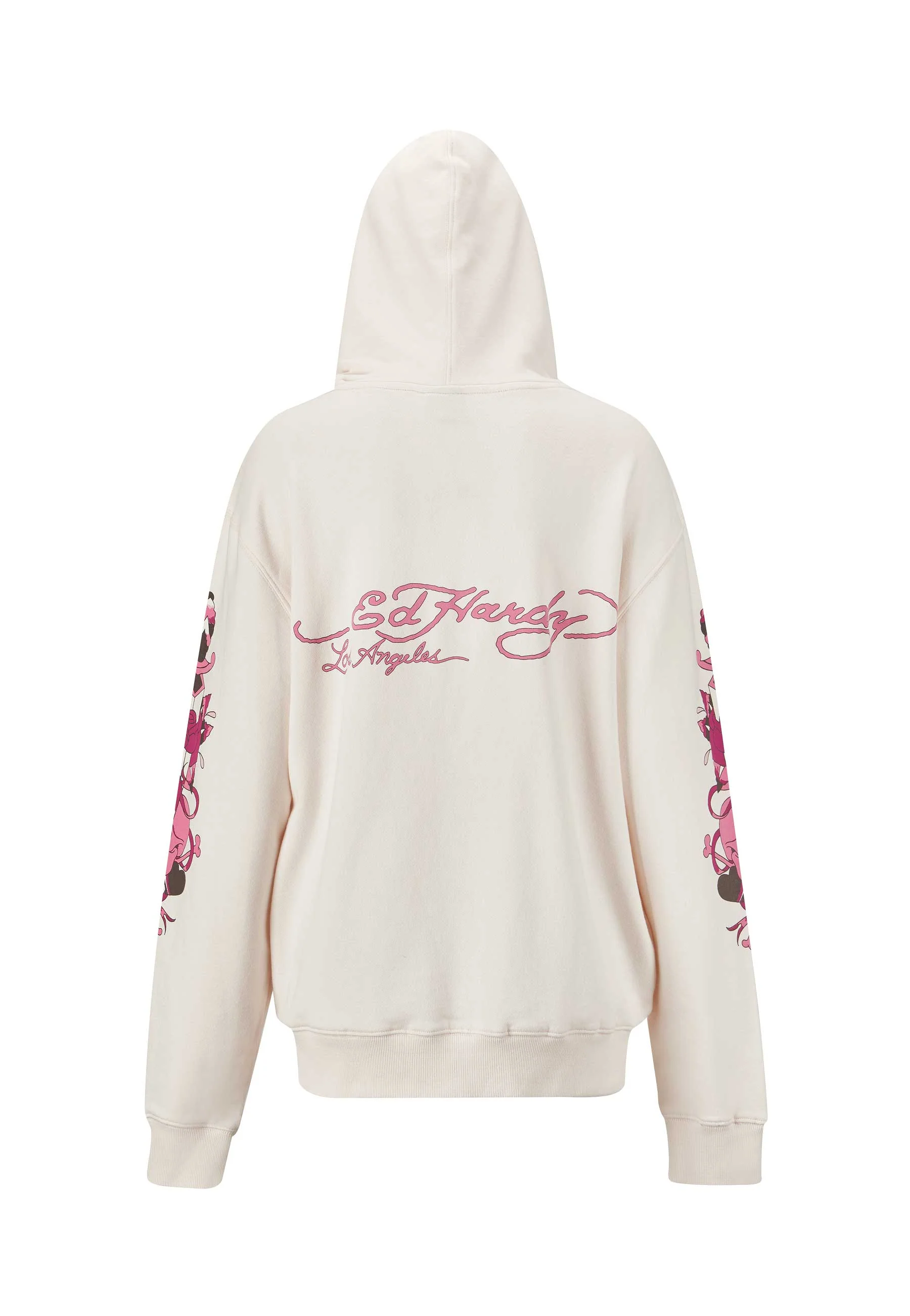 Womens Love Wrapped Zip Through Hoodie - Pink - Image 6