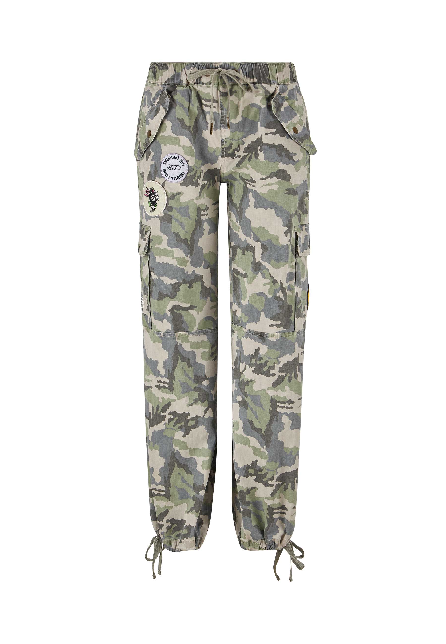 Womens Nyc Badge Cargo Trouser - Camo - Image 7