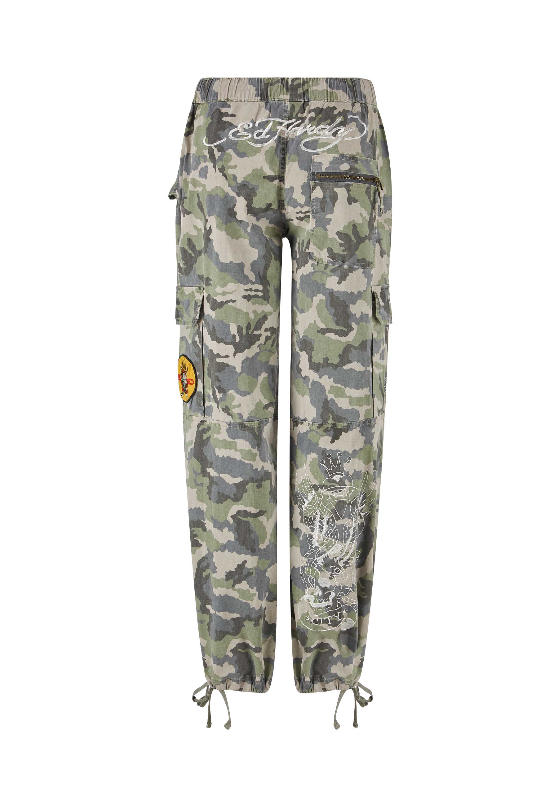 Womens Nyc Badge Cargo Trouser - Camo - Image 8