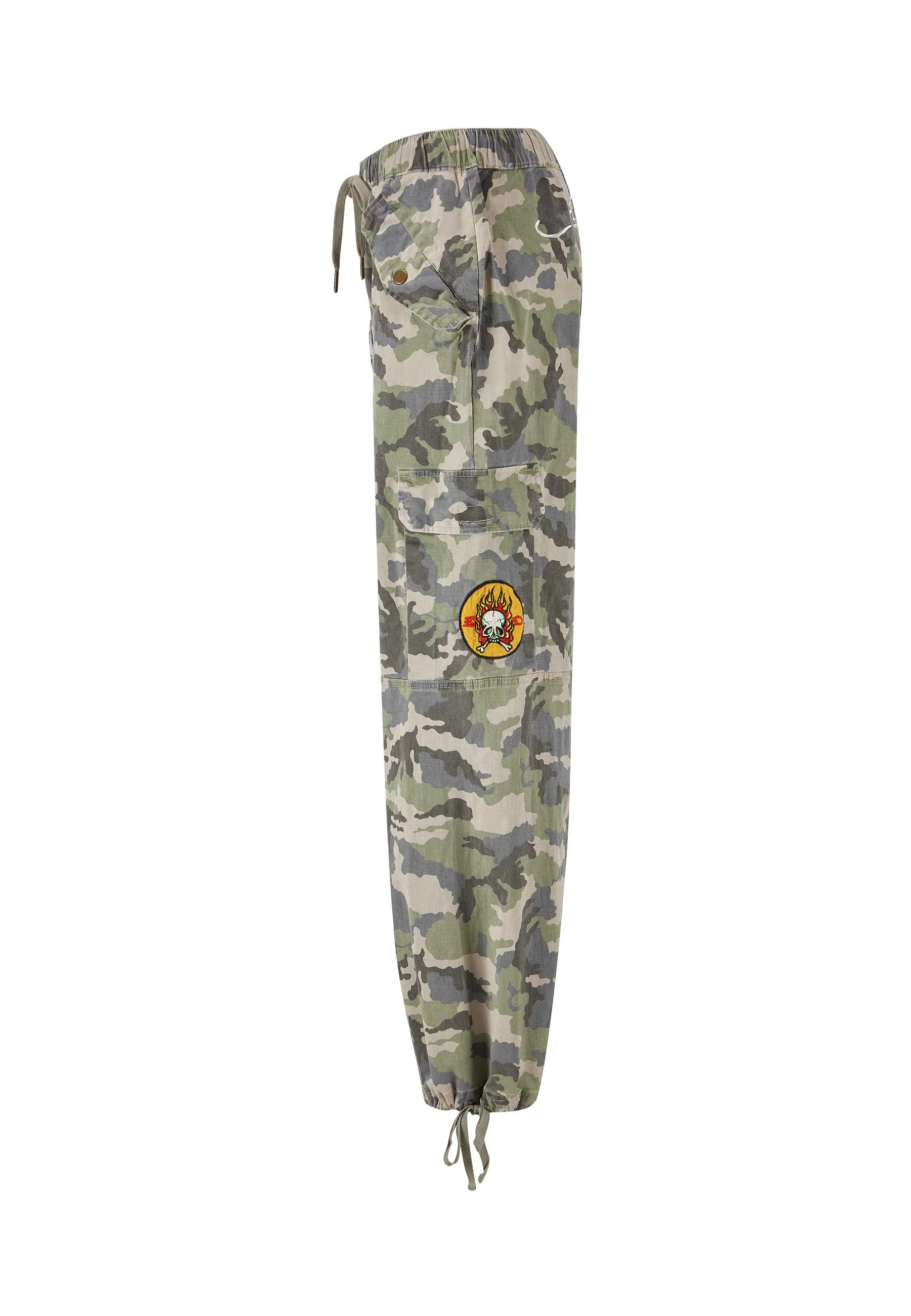 Womens Nyc Badge Cargo Trouser - Camo - Image 9