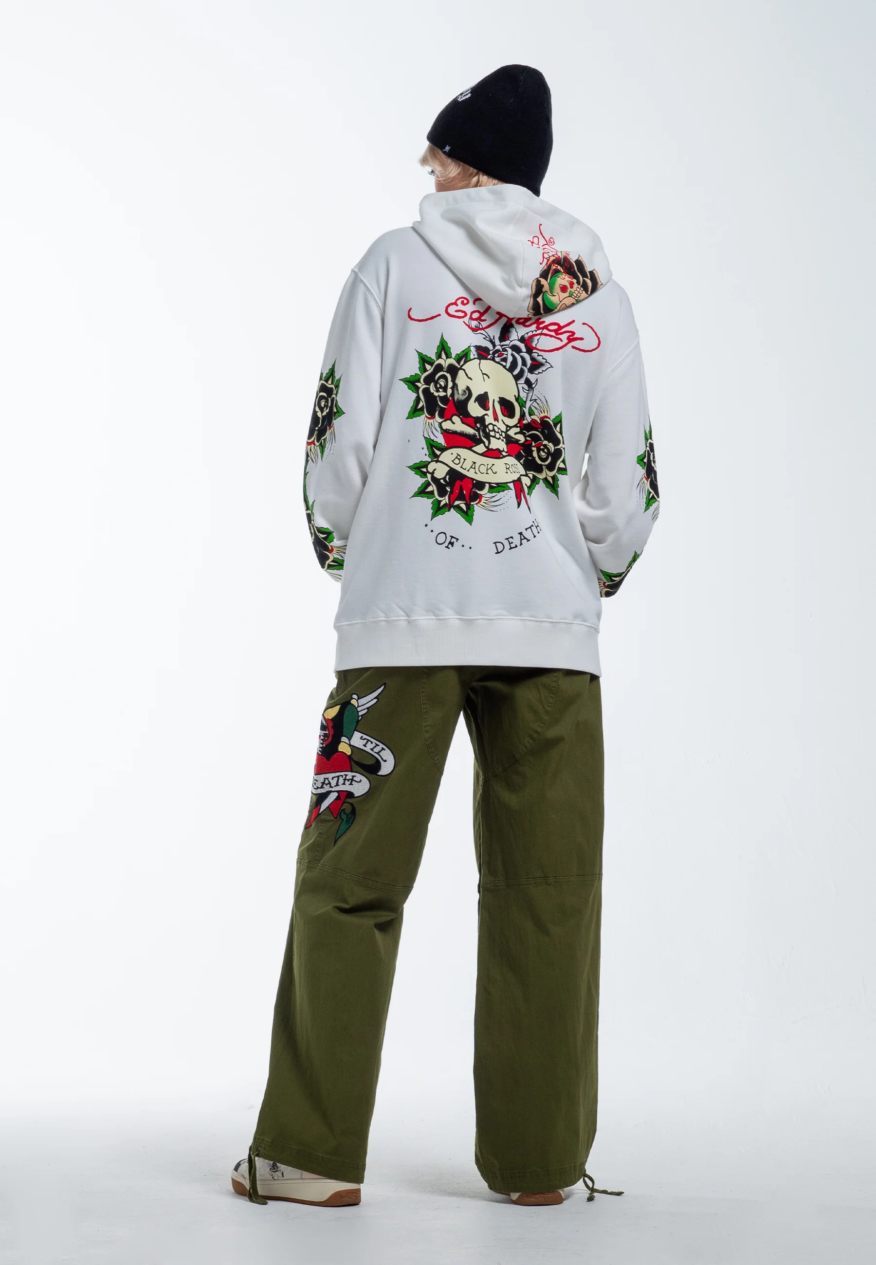 Womens Stay True Relaxed Zip Through Hoodie - White - Image 5