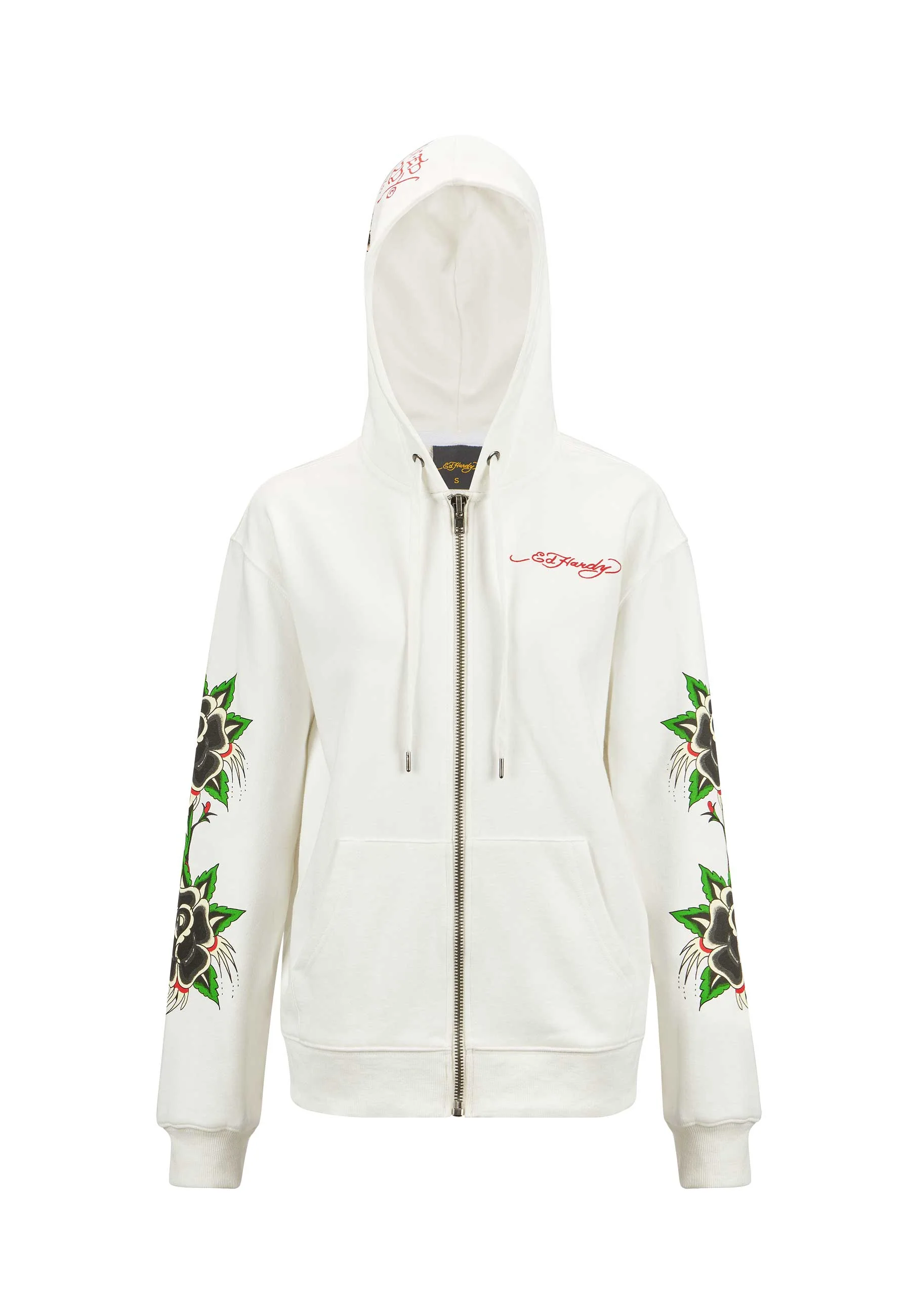 Womens Stay True Relaxed Zip Through Hoodie - White - Image 7